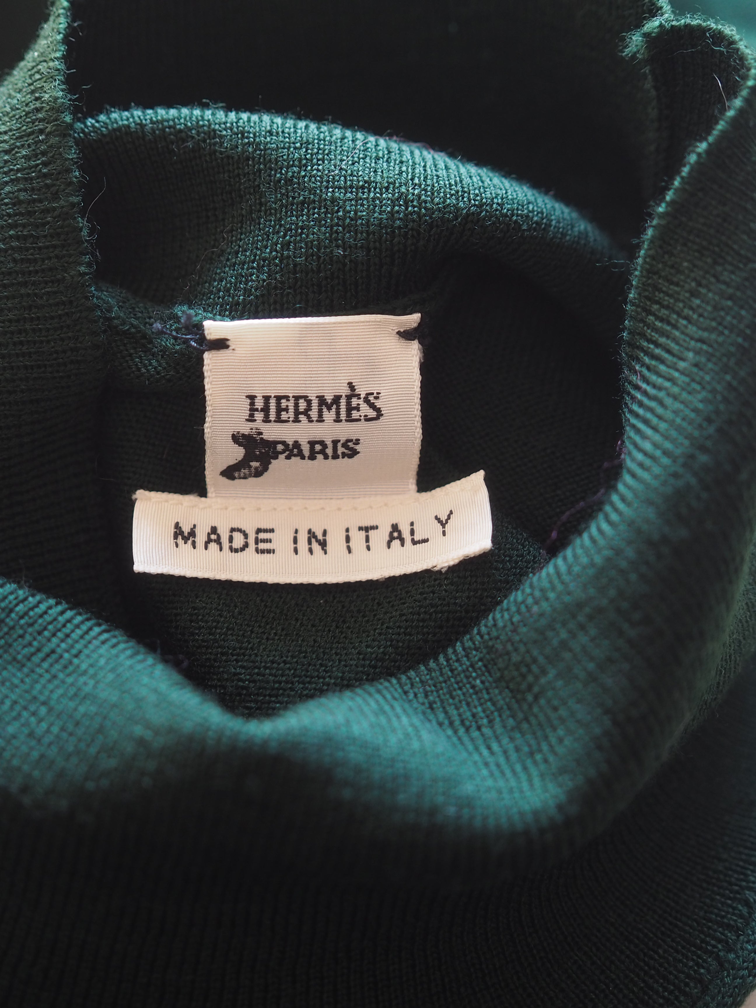 HERMÈS Wool High Neck Sleeveless Knit