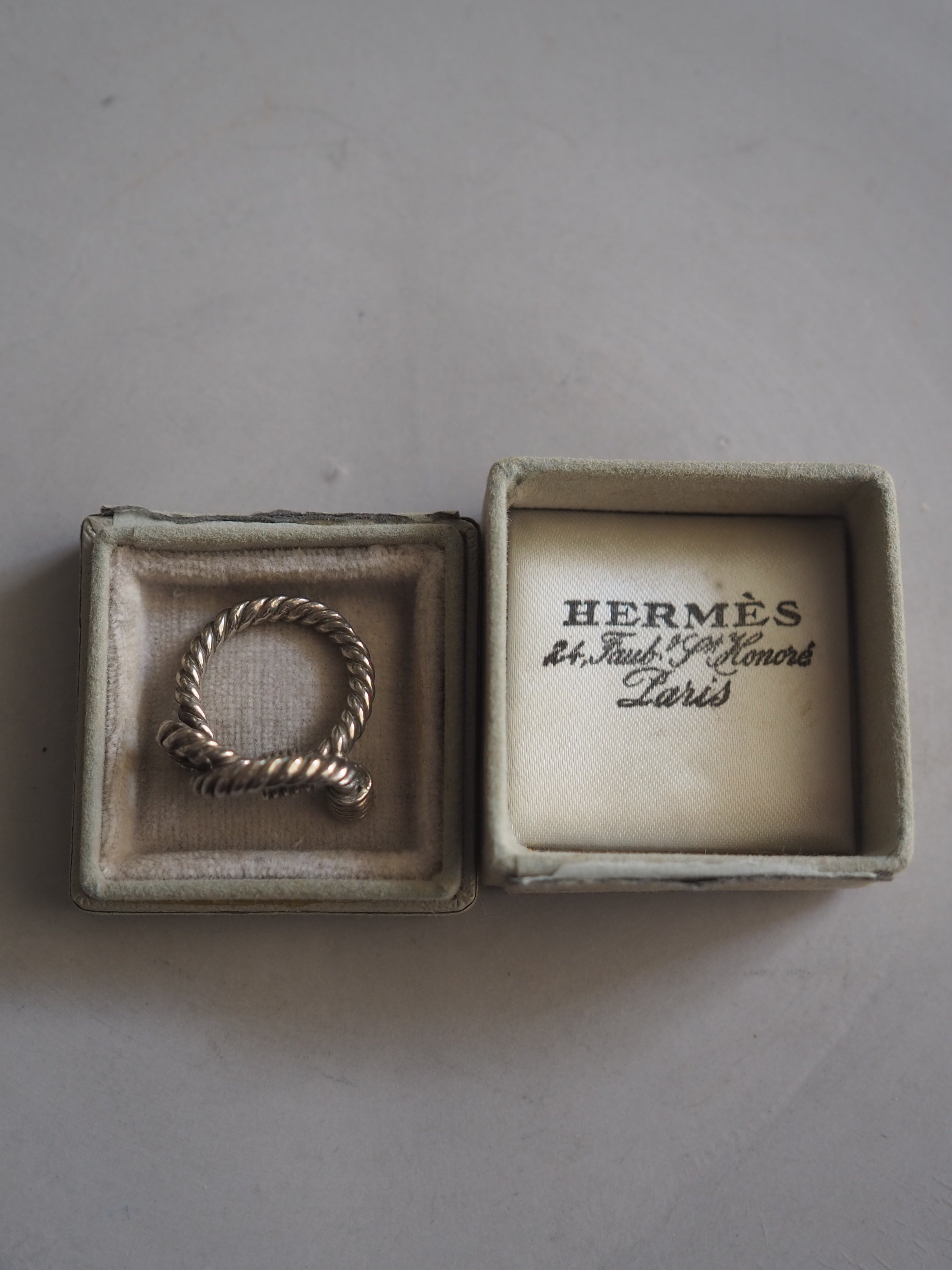 HERMES ヴィンテージ エルメス オーディエンヌ ロープ リング 号 ユニ