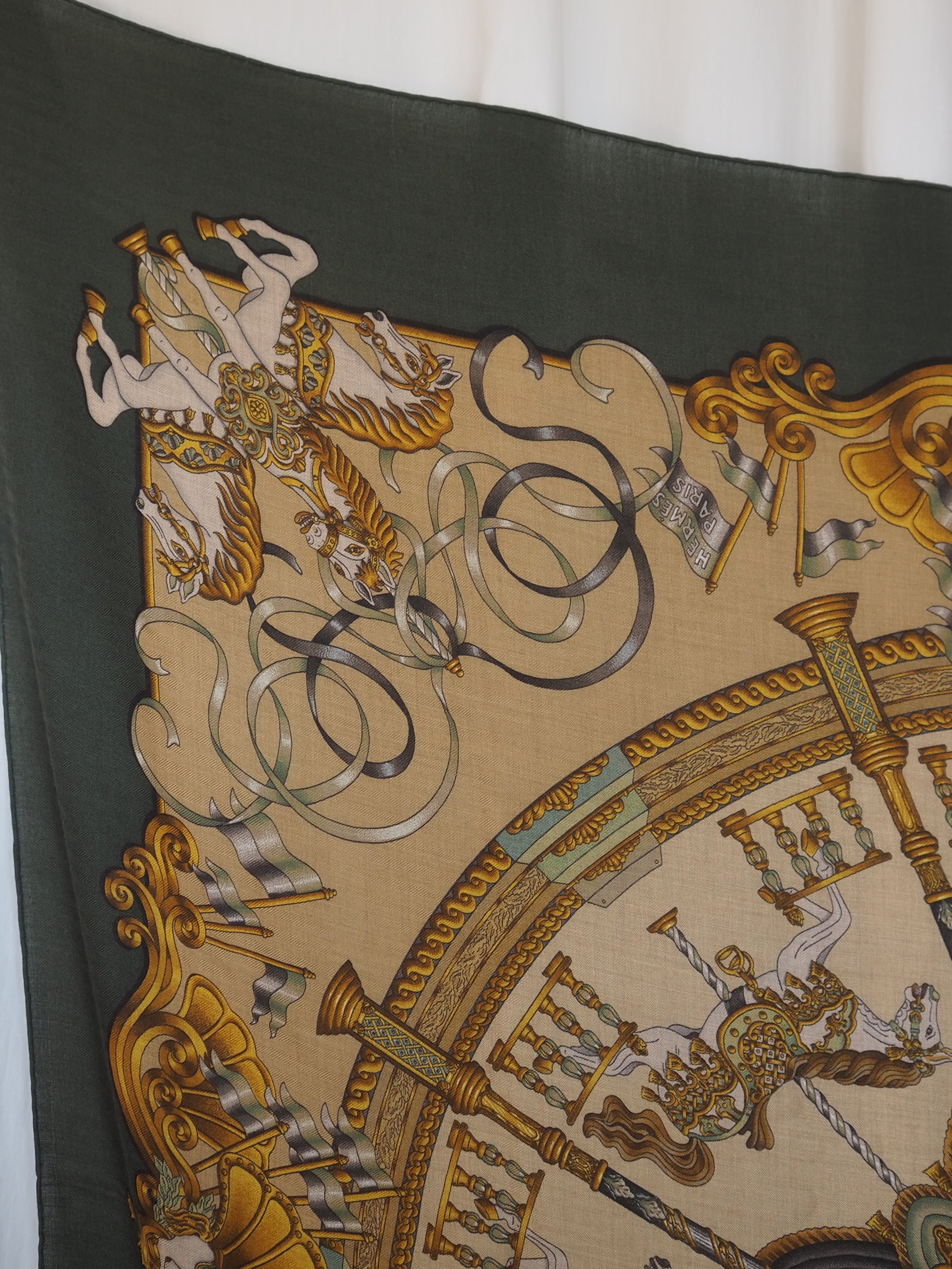 HERMES エルメス カレ ジェアン 140 LUNA PARK スカーフ カシミア