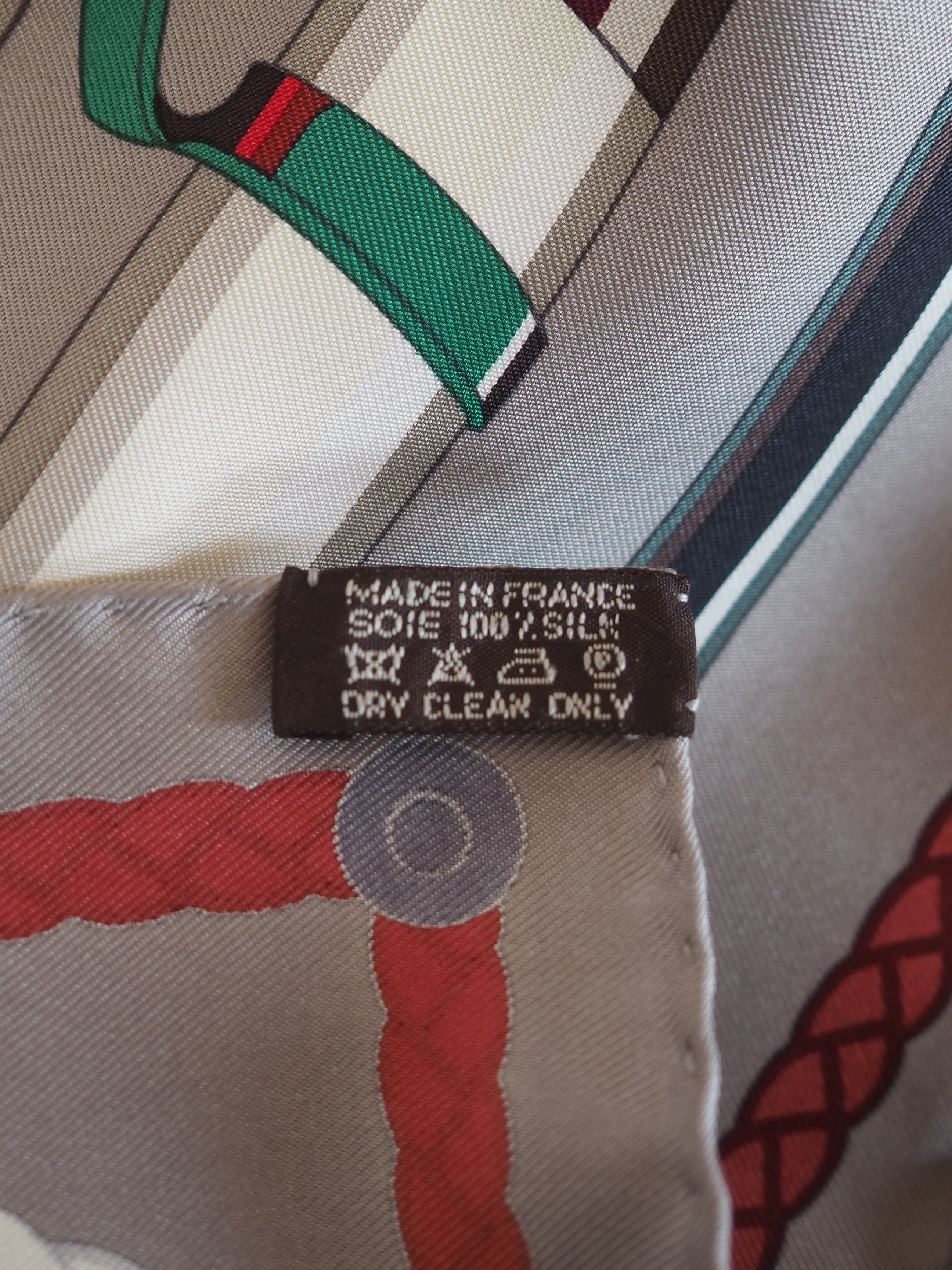 限定価格 Hermès カレ90 Les Cannes スカーフ HERMÈS エルメス カレ 90 Les Cannes シルク スカーフ ヴィンテージ