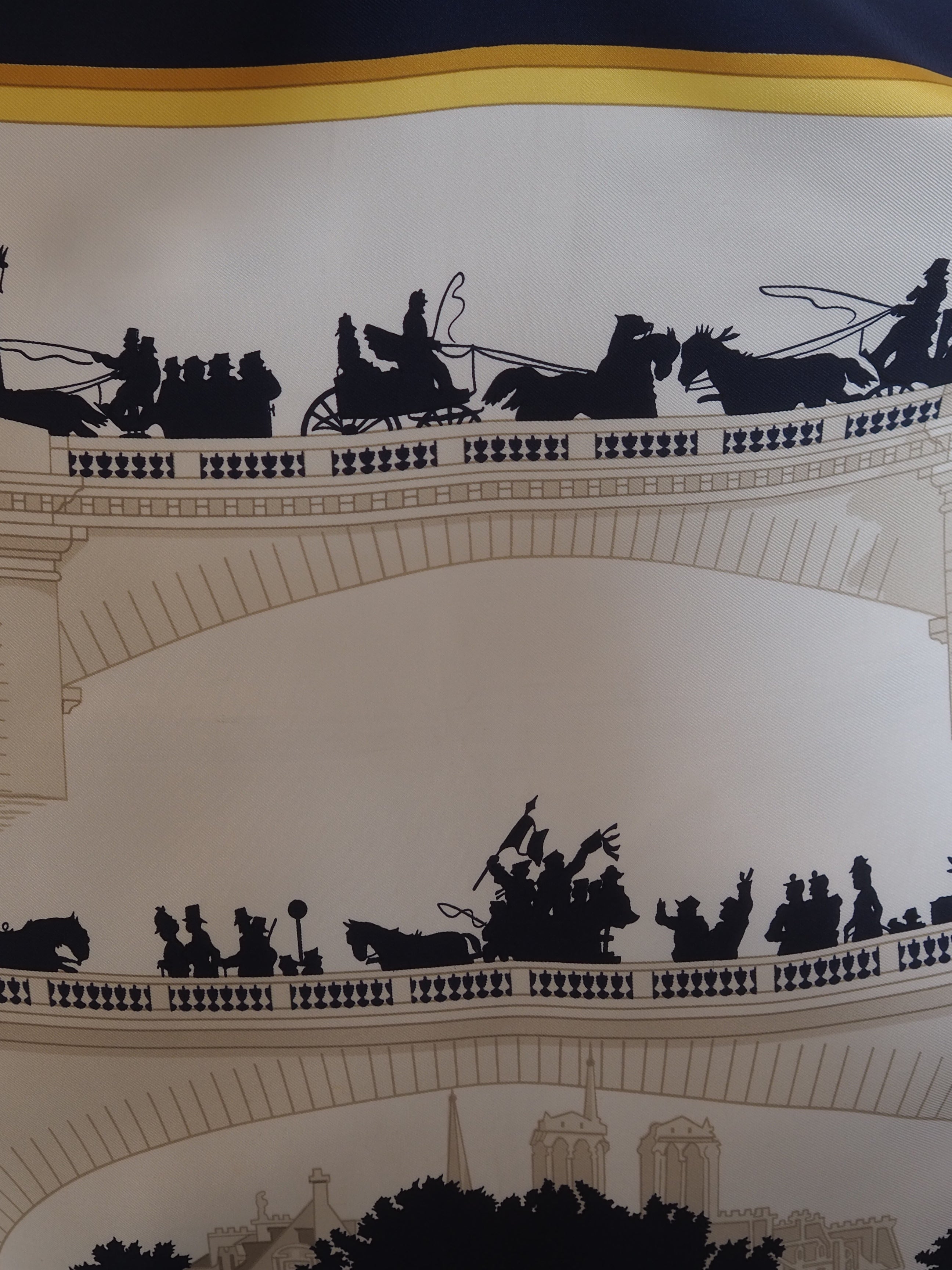 HERMÈS les ponts de paris Carré 90 Silk Scarf