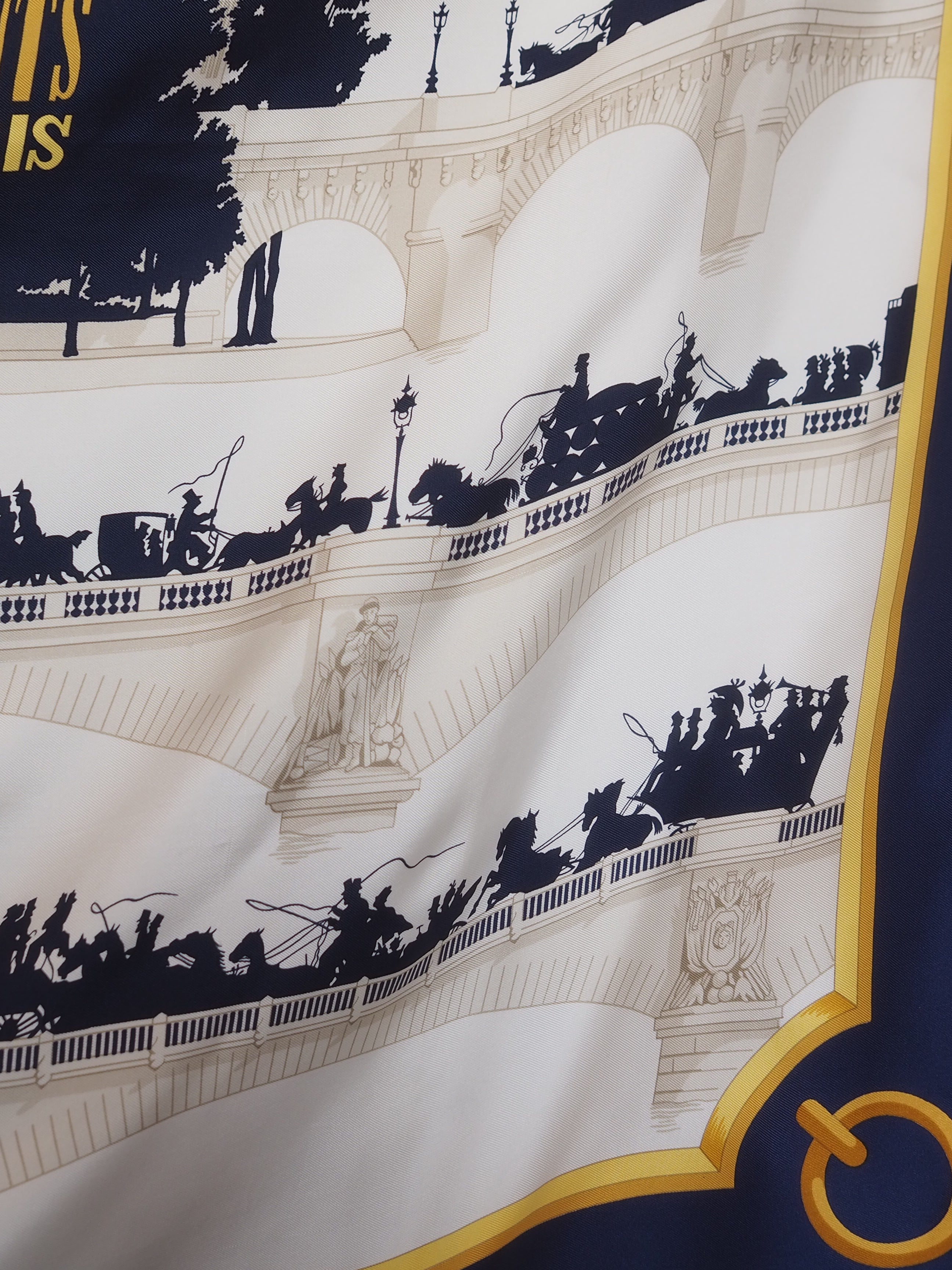 HERMÈS les ponts de paris Carré 90 Silk Scarf