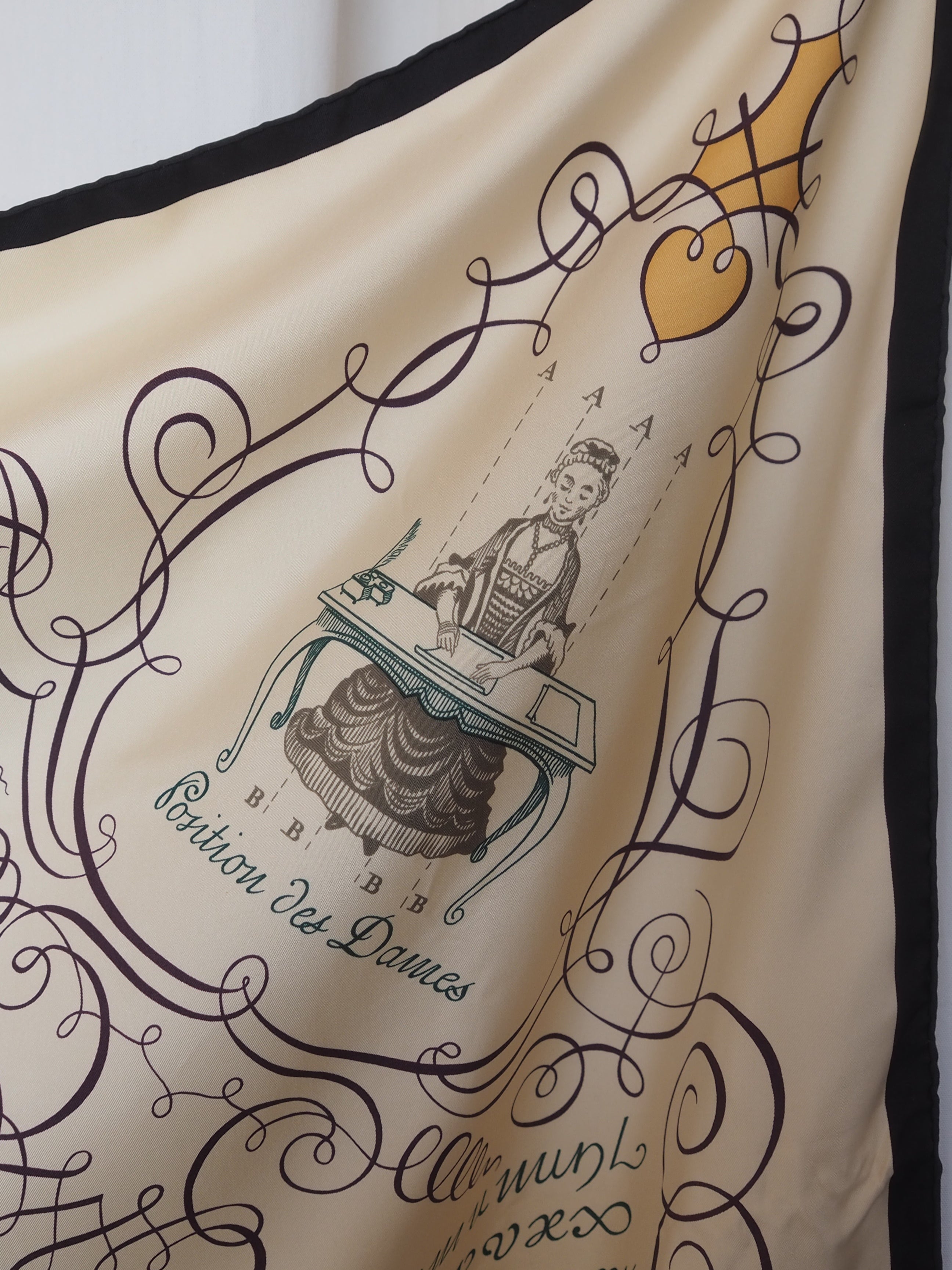 HERMÈS エルメス カレ L'Art d'Écrire シルクスカーフ ヴィンテージ