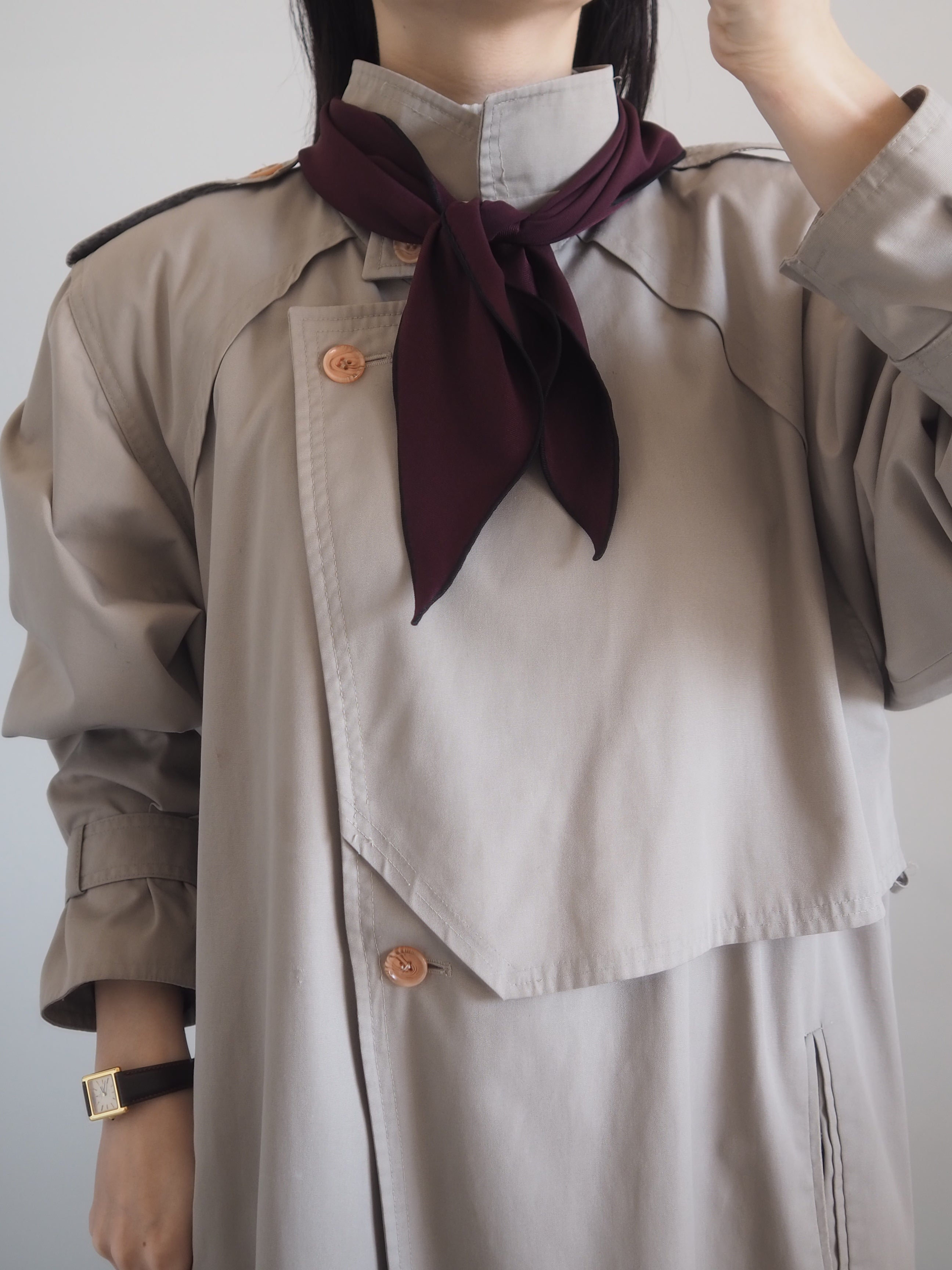 HERMES エルメス ロザンジュ スカーフ シルク ボルドー ブラック