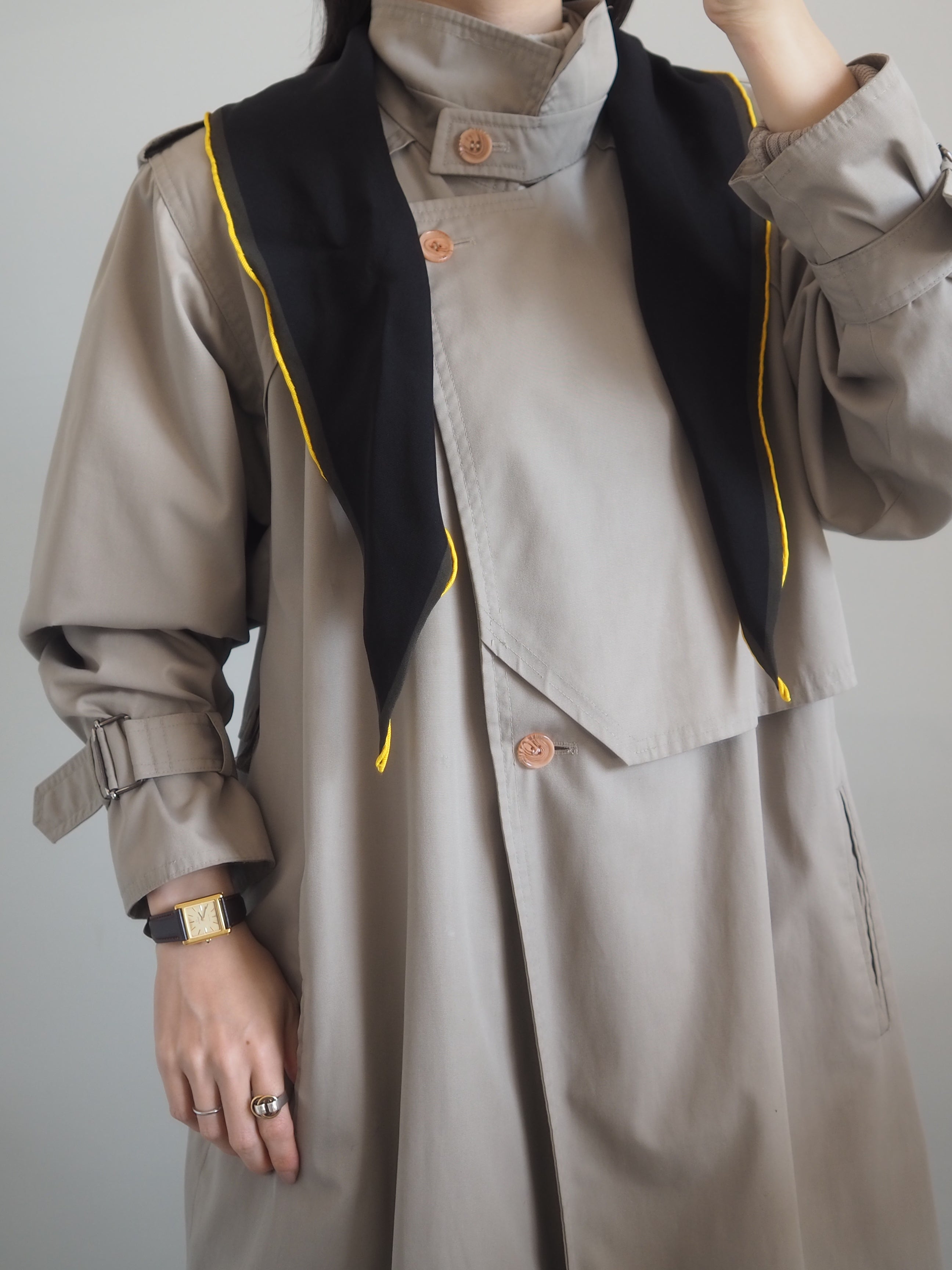 HERMES エルメス ロザンジュ スカーフ シルク ブラック カーキ