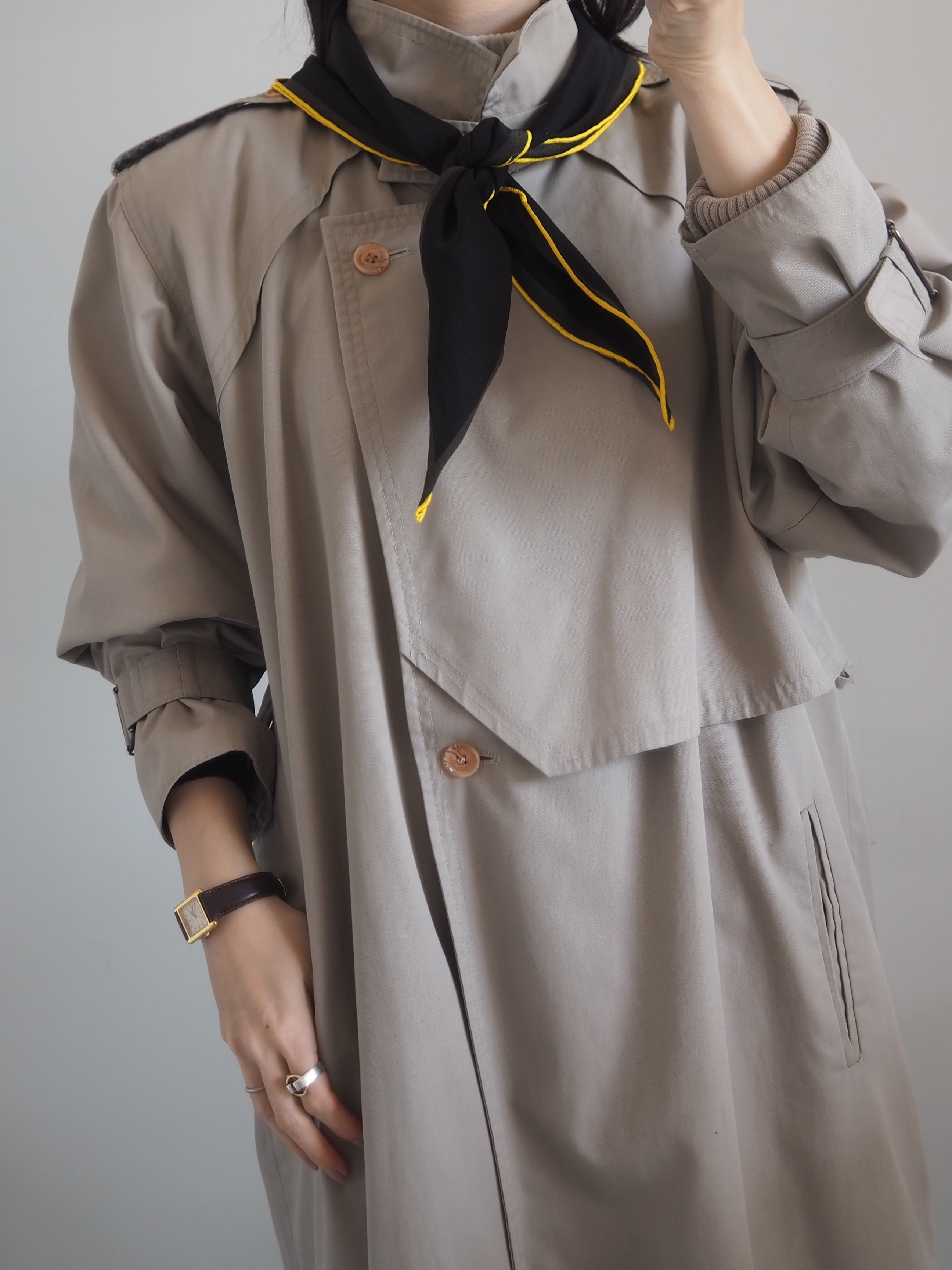 HERMES エルメス ロザンジュ スカーフ シルク ブラック カーキ