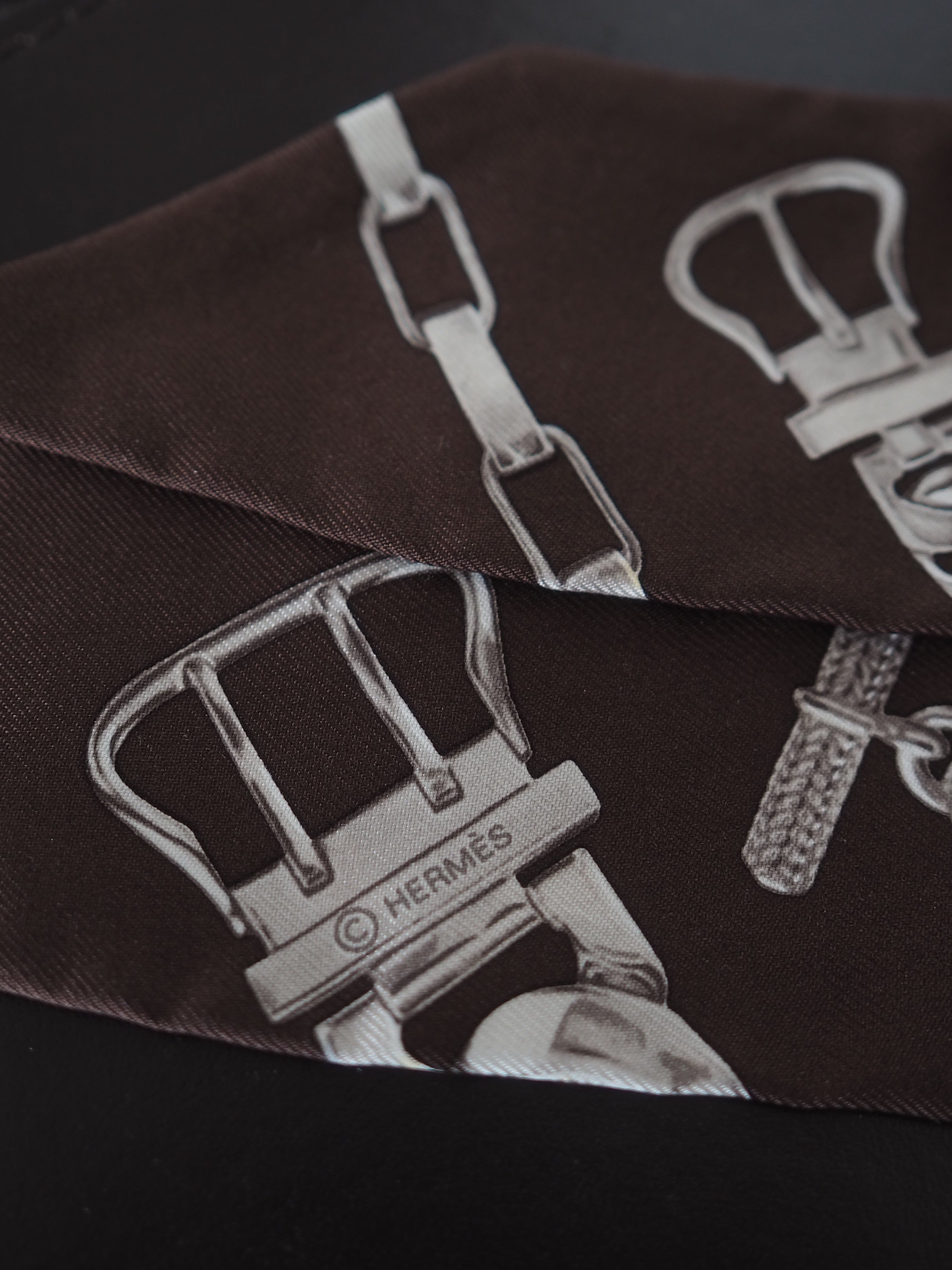 HERMÈS Chaîne d’ancre Jewelry Motif Silk Twilly Scarf