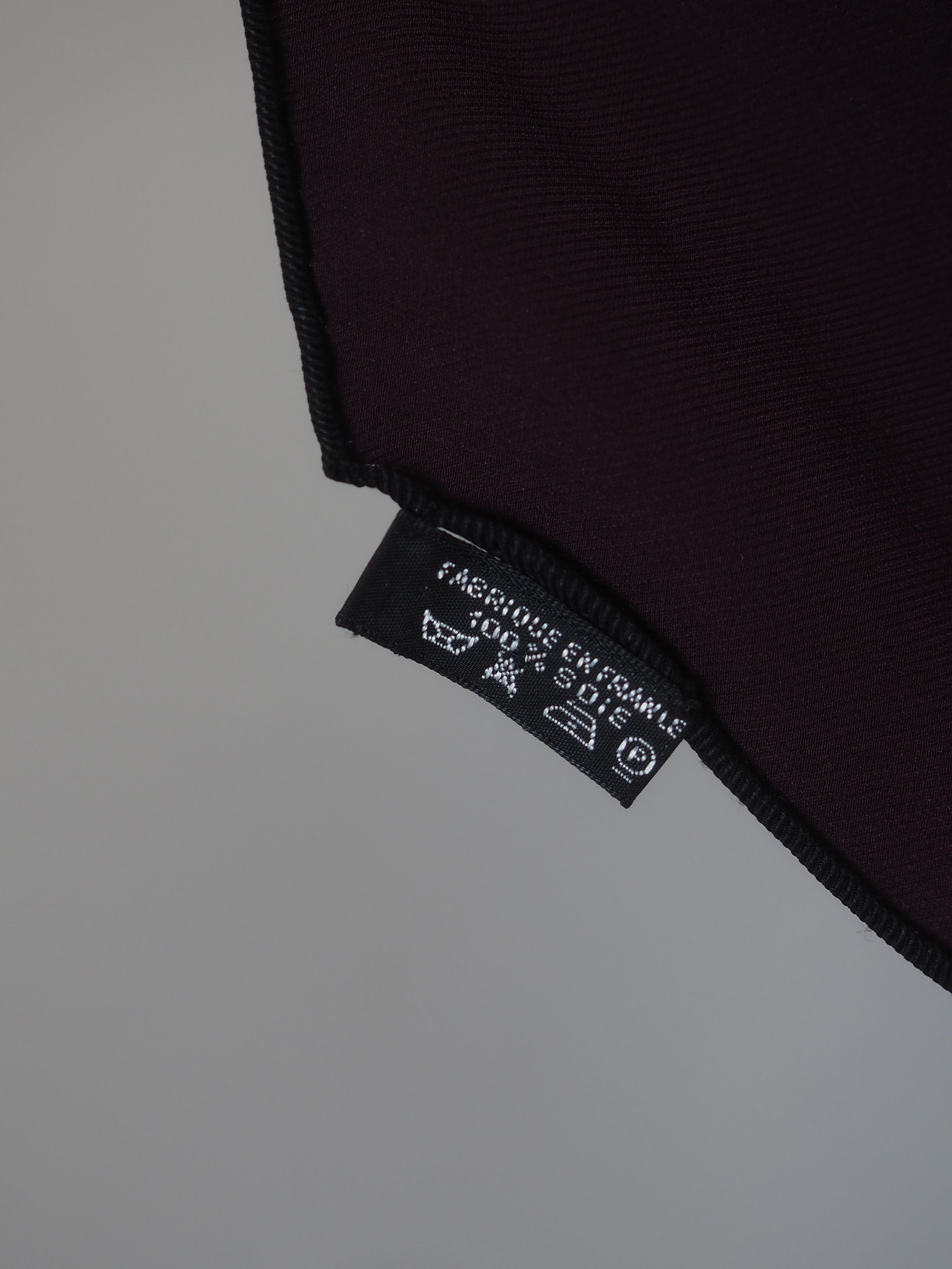 HERMES エルメス ロザンジュ スカーフ シルク ボルドー ブラック
