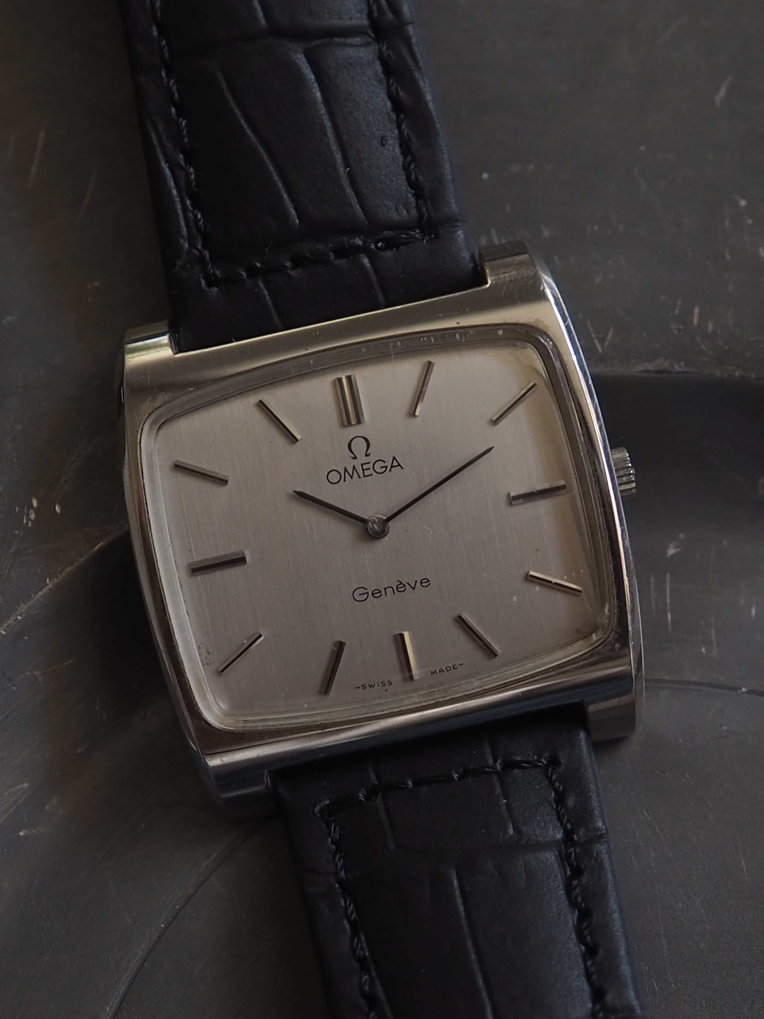 OMEGA オメガ Genève ジュネーブ TV ウォッチ 腕時計 シルバー メンズ