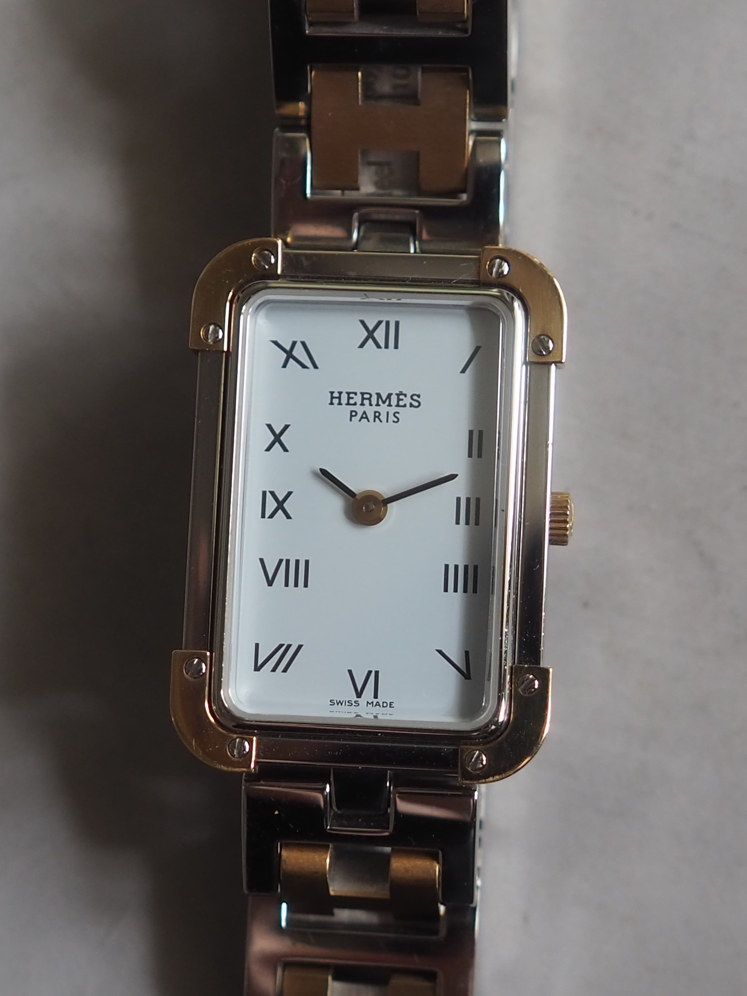 HERMES エルメス クロアジュール ウォッチ 腕時計 シルバー ゴールド