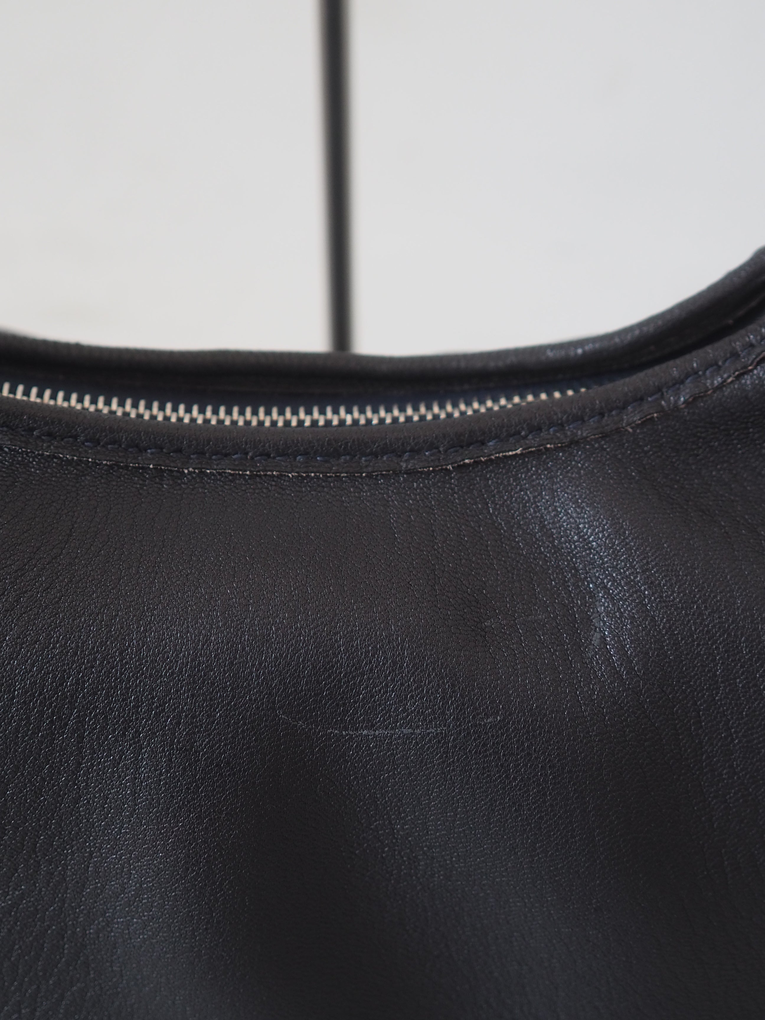 HERMES エルメス ガオ ホーボー ショルダー バッグ レザー ダーク