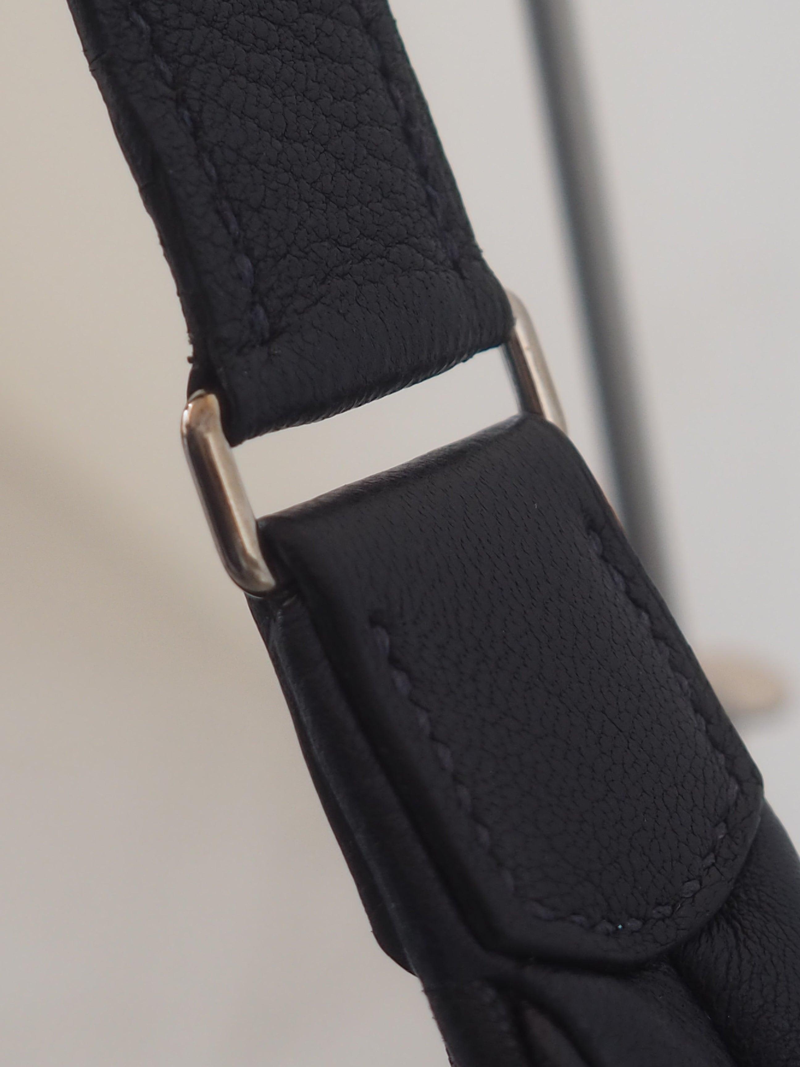 HERMES エルメス ガオ ホーボー ショルダー バッグ レザー ダーク