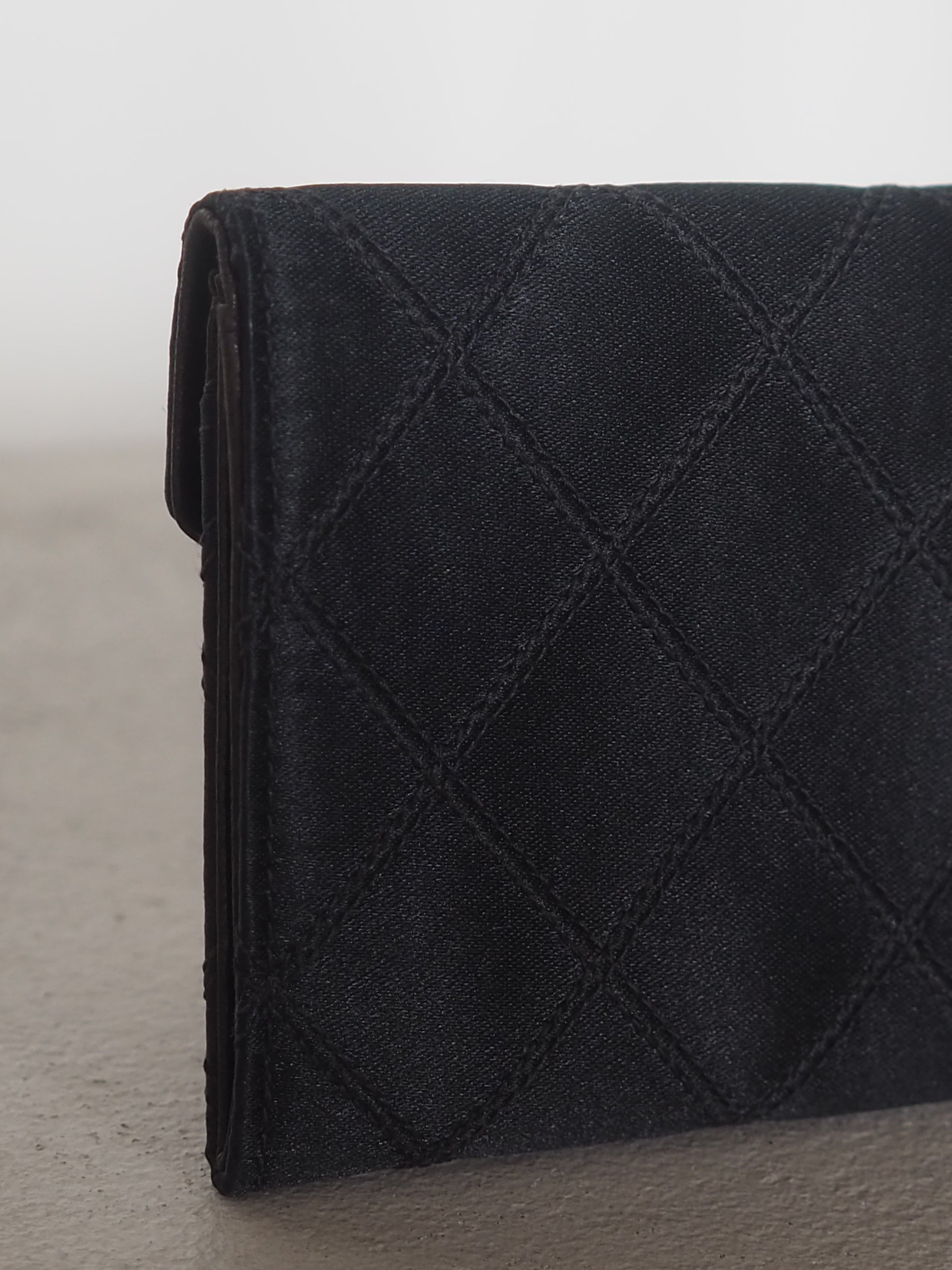 CHANEL Bicolore Satin Coin Case