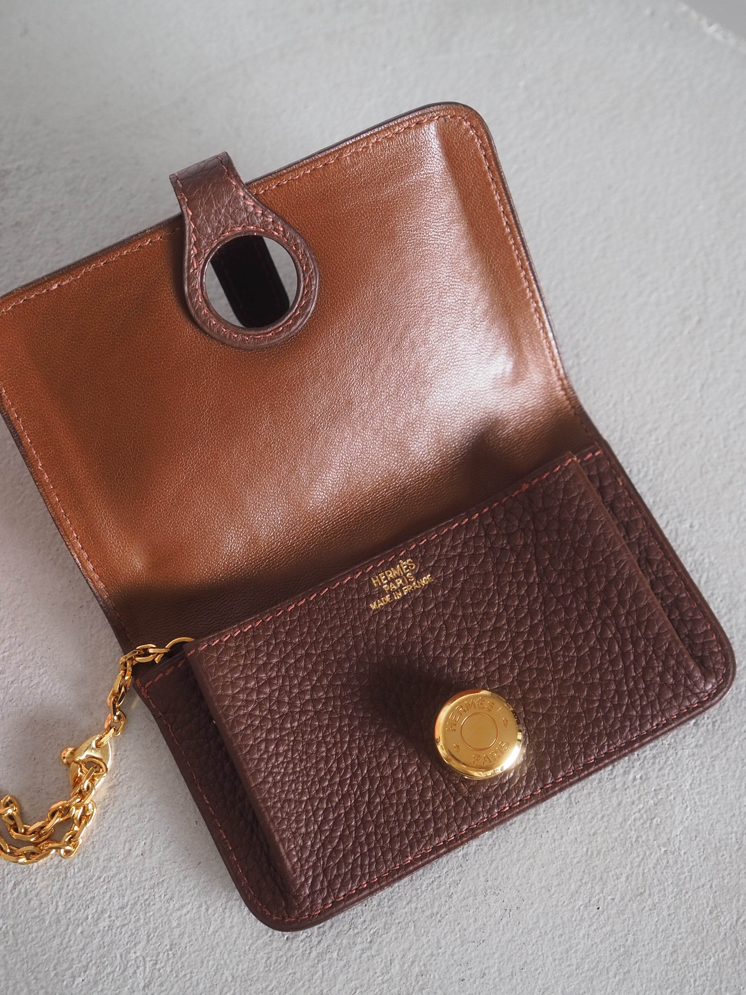 HERMES エルメス ドゴン カードケース ウォレット 財布 ブラウン