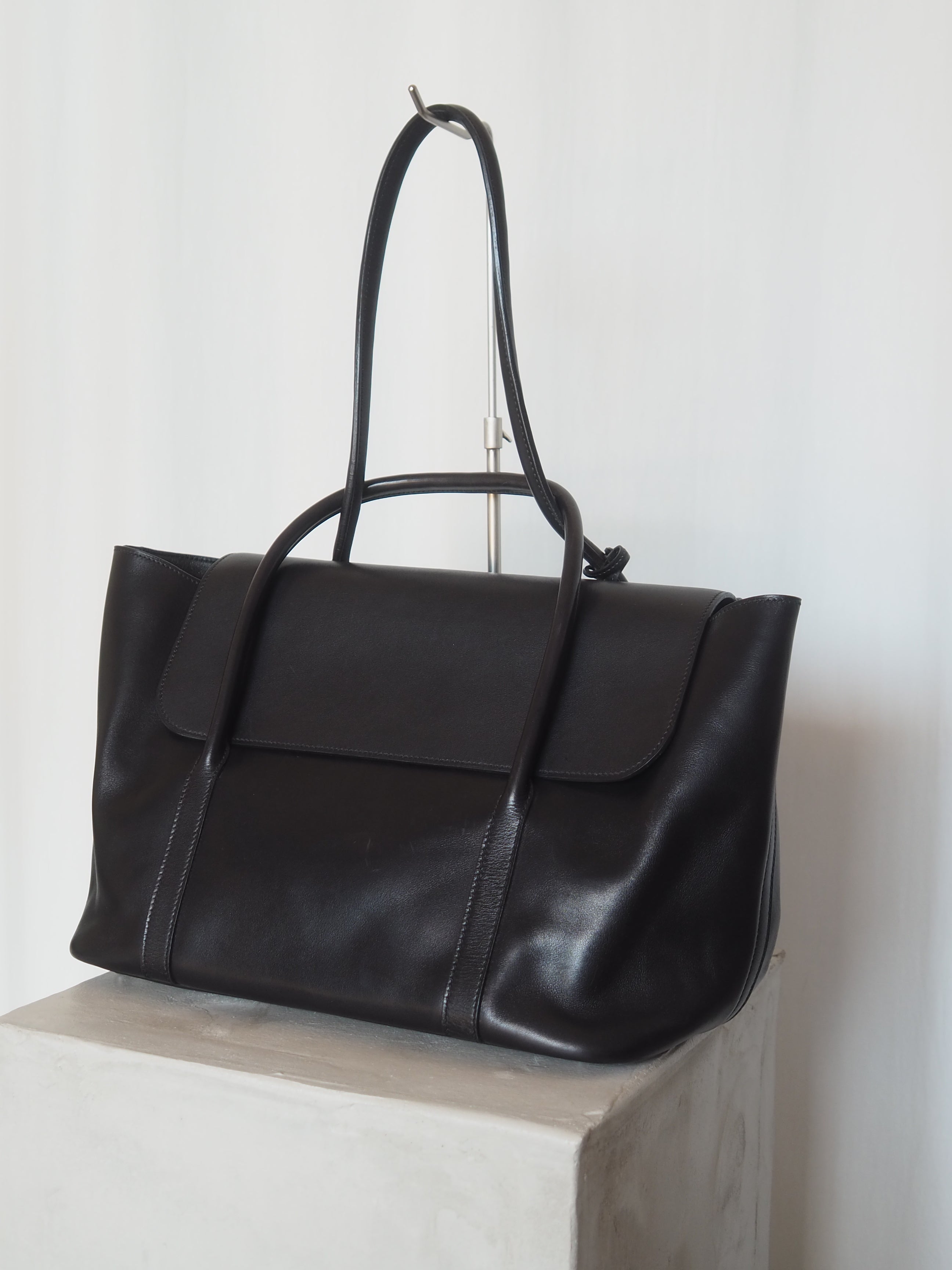 HERMES エルメス マルジェラ期 イニシャル バッグ レザー ブラック
