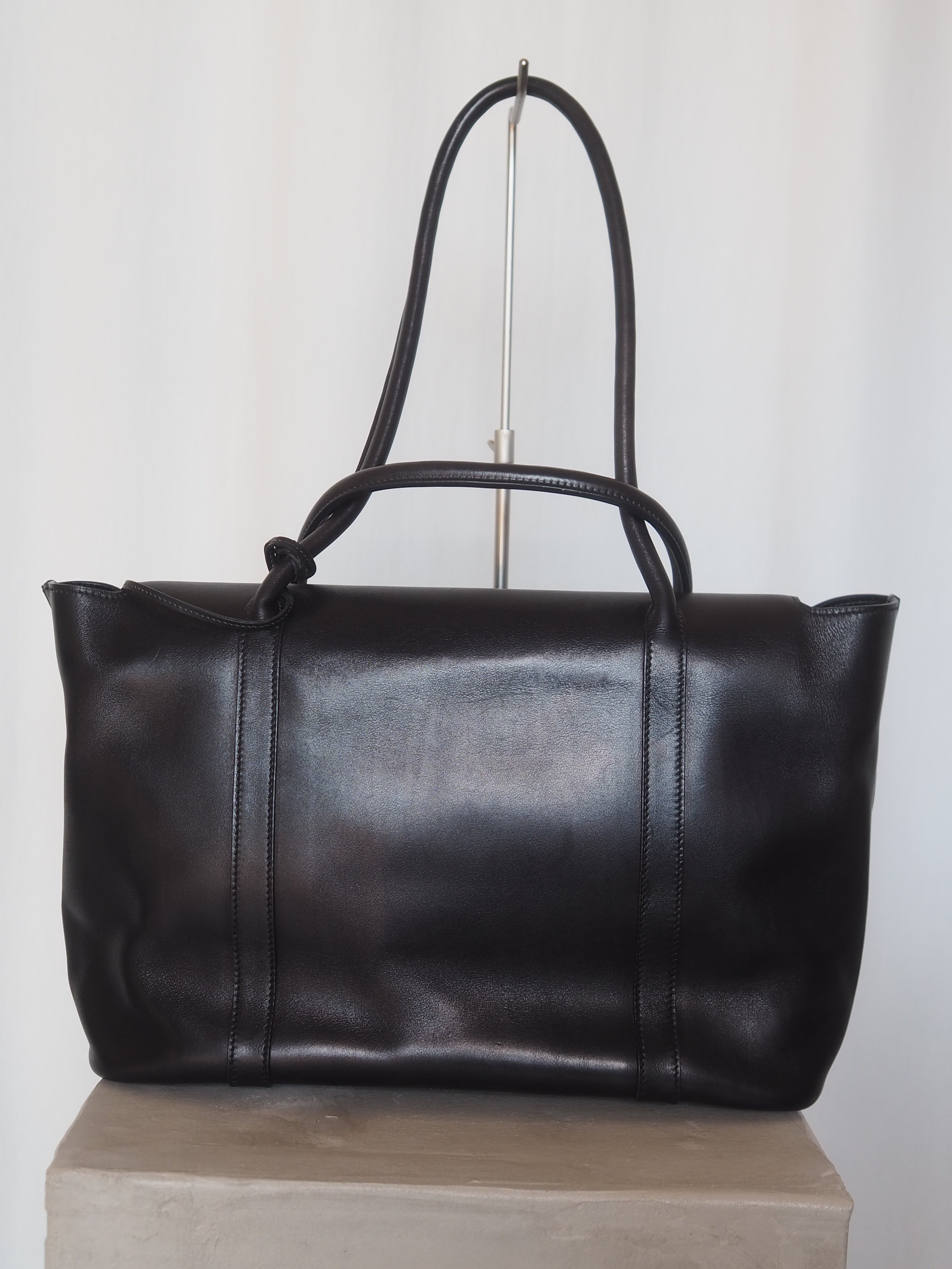 HERMES エルメス マルジェラ期 イニシャル バッグ レザー ブラック