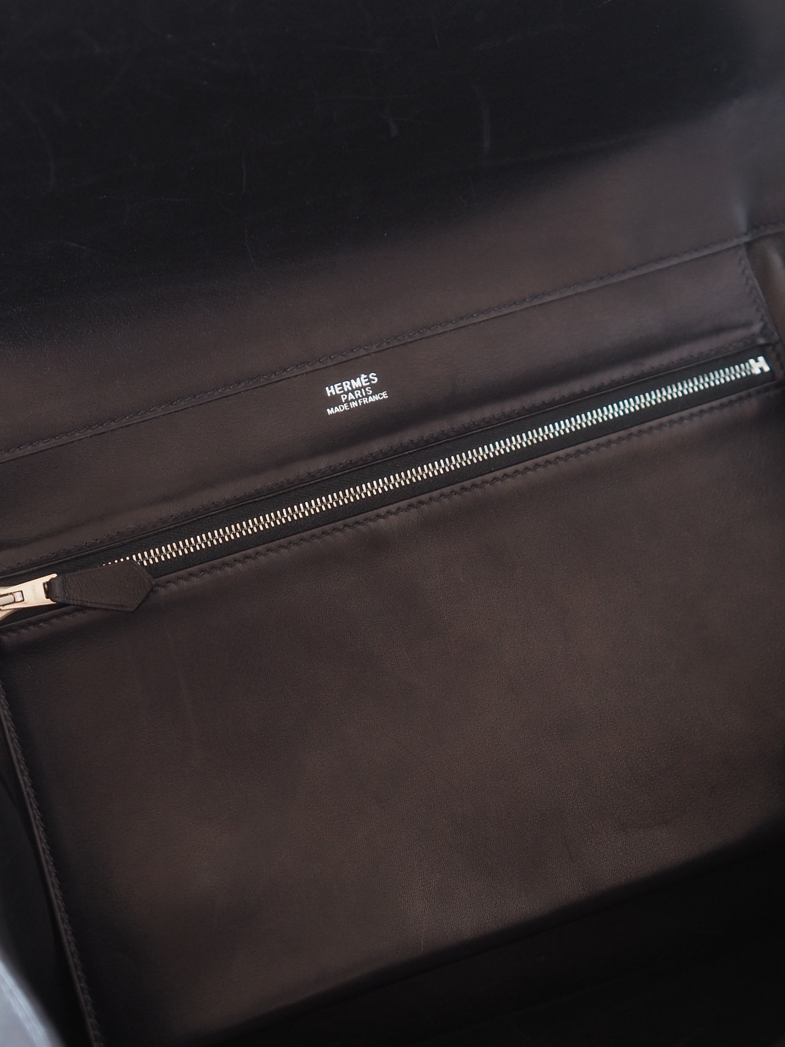 HERMES エルメス マルジェラ期 イニシャル バッグ レザー ブラック