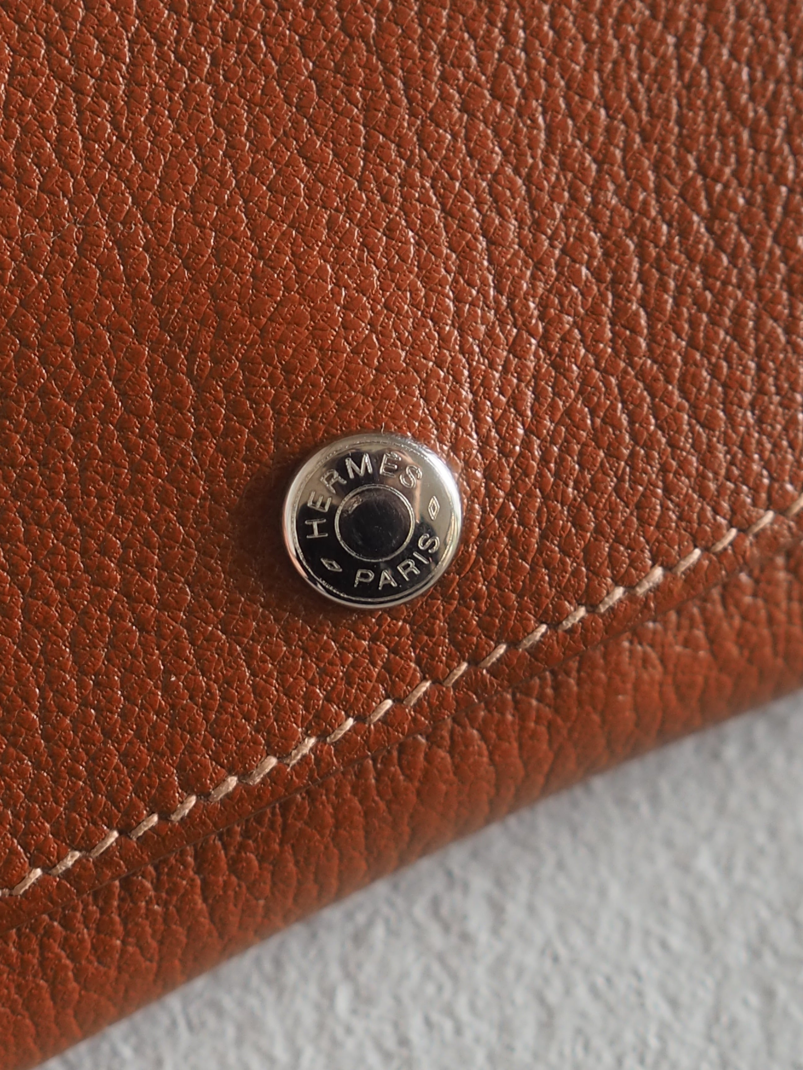 HERMÈS Sellier Leather Pouch