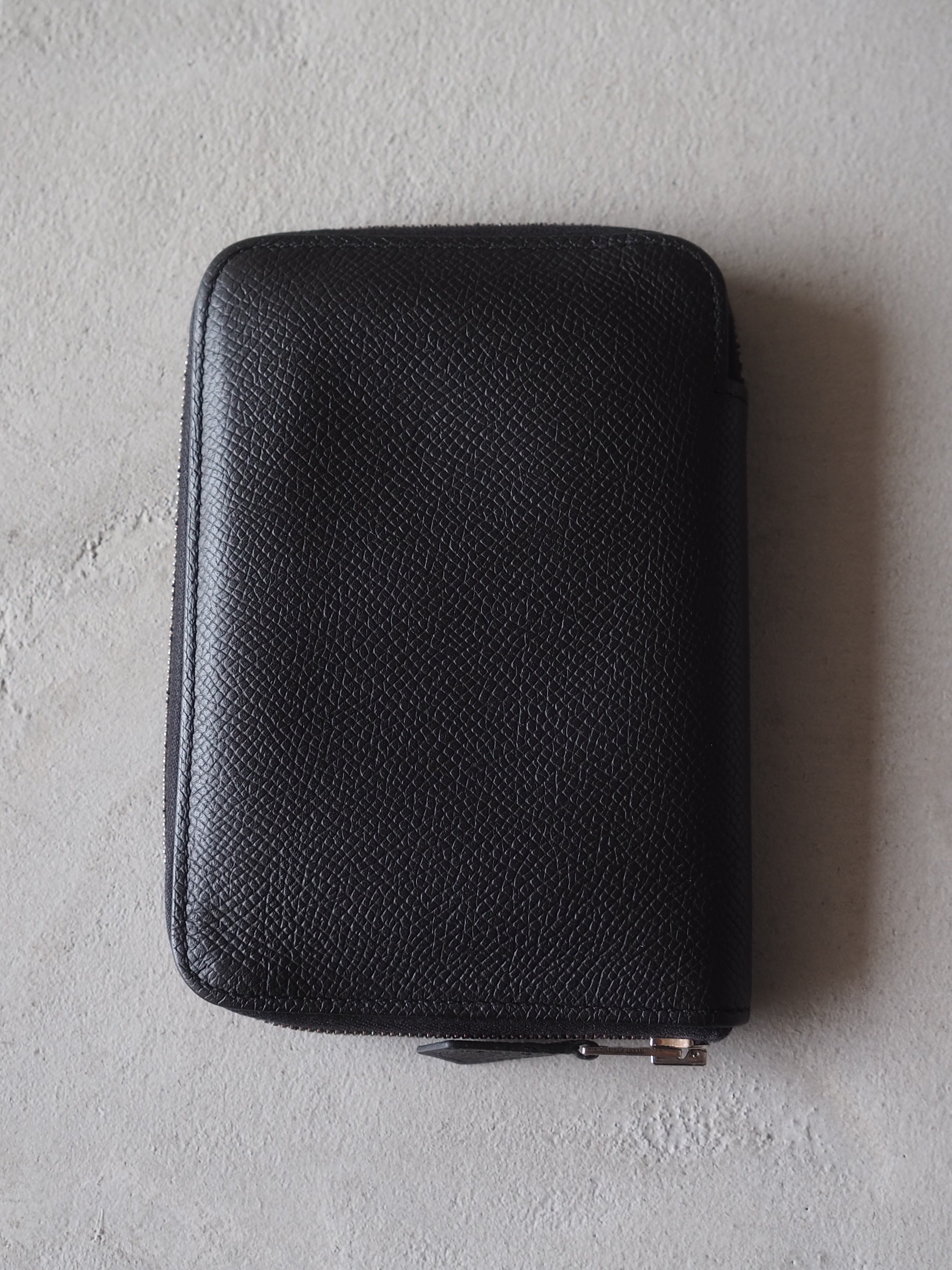 HERMES エルメス アザップ ウォレット 財布 ブラック シルバー ユニ