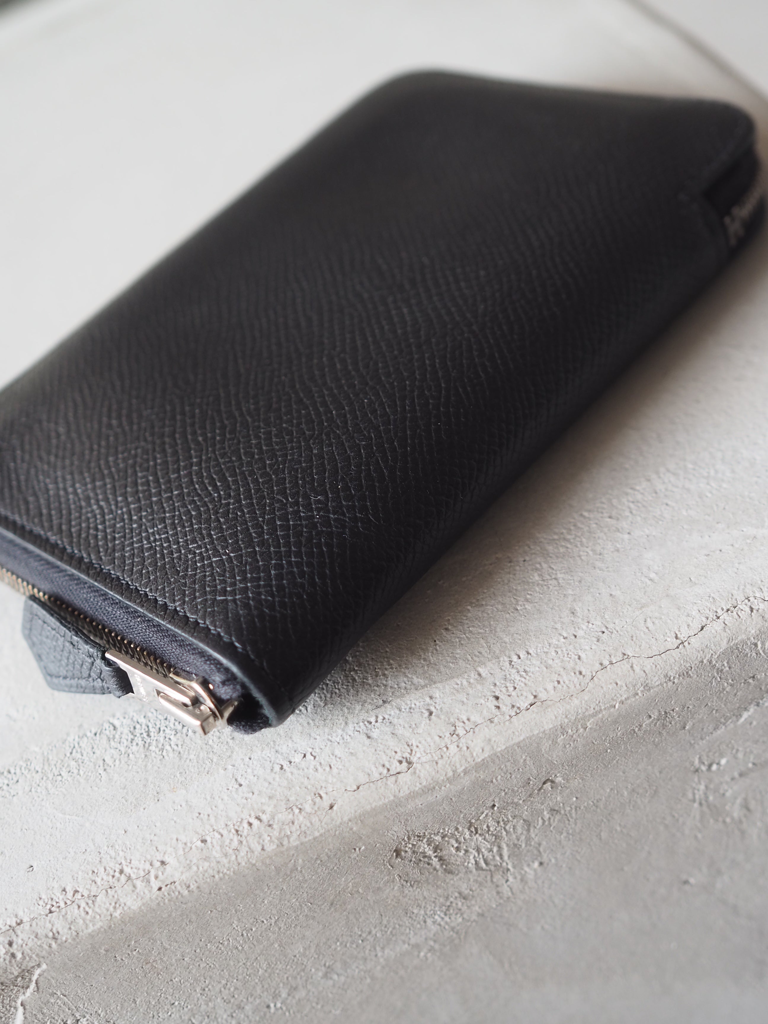 HERMES エルメス アザップ ウォレット 財布 ブラック シルバー ユニ
