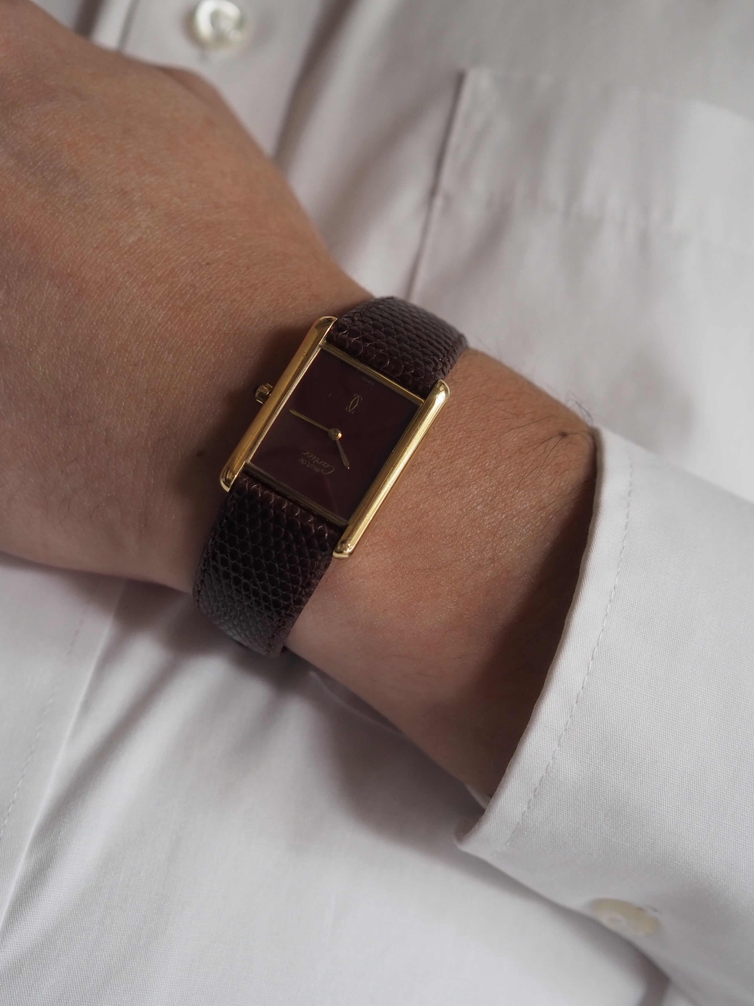 Cartier カルティエ マストタンク LM ガーネット ウォッチ