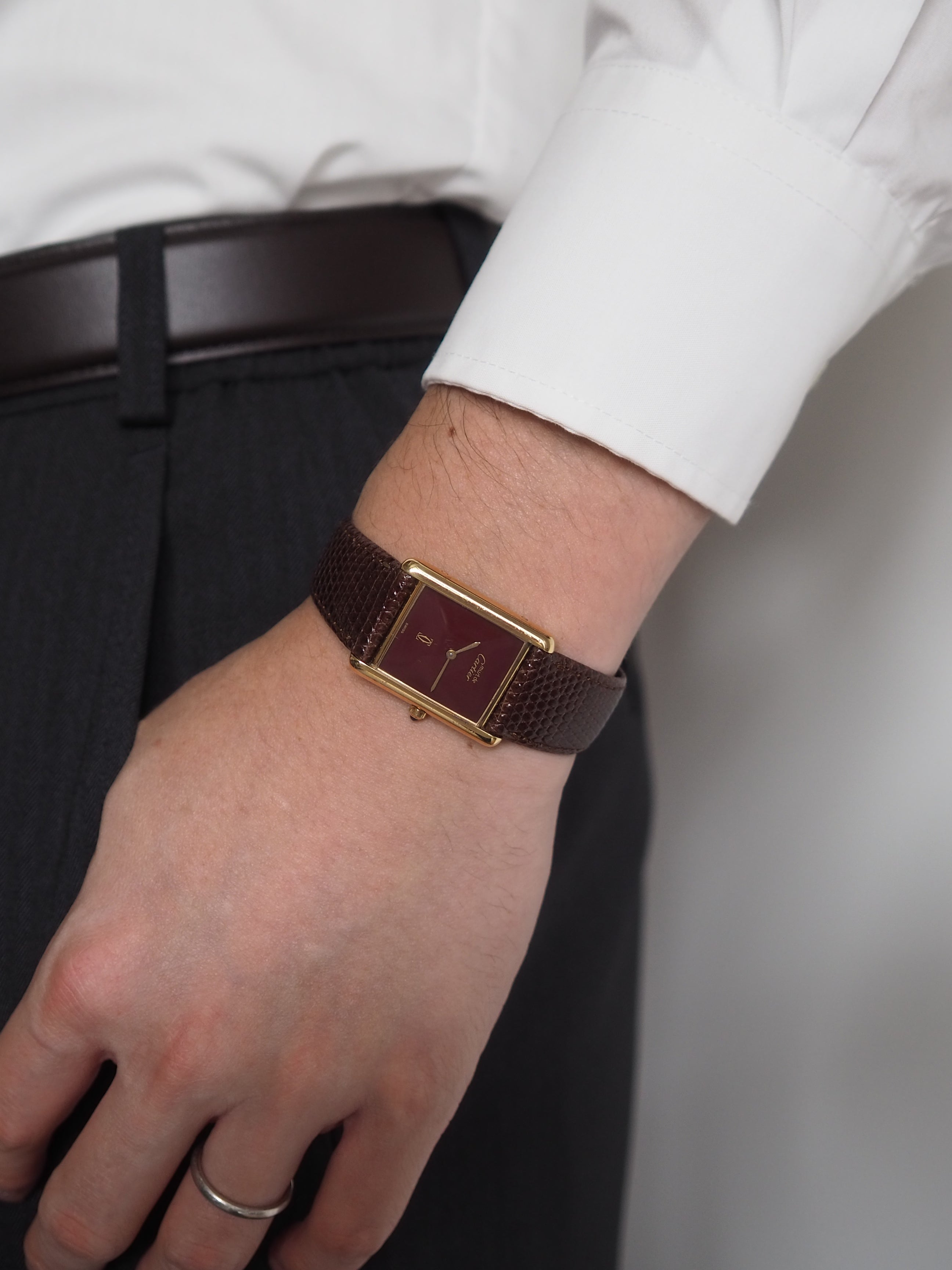 Cartier カルティエ マストタンク LM ガーネット ウォッチ