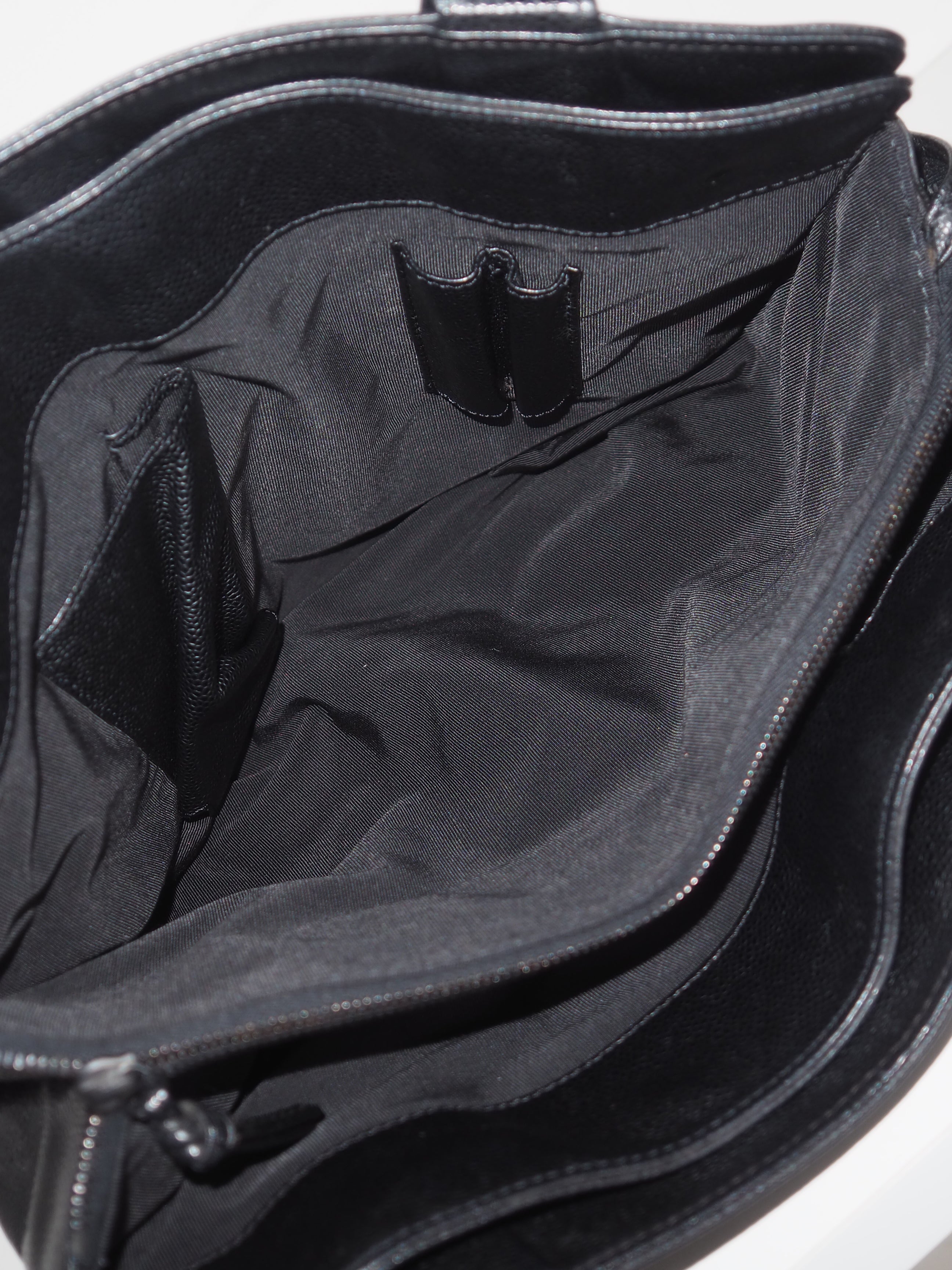 CHANEL Caviar Leather CC Tote Bag