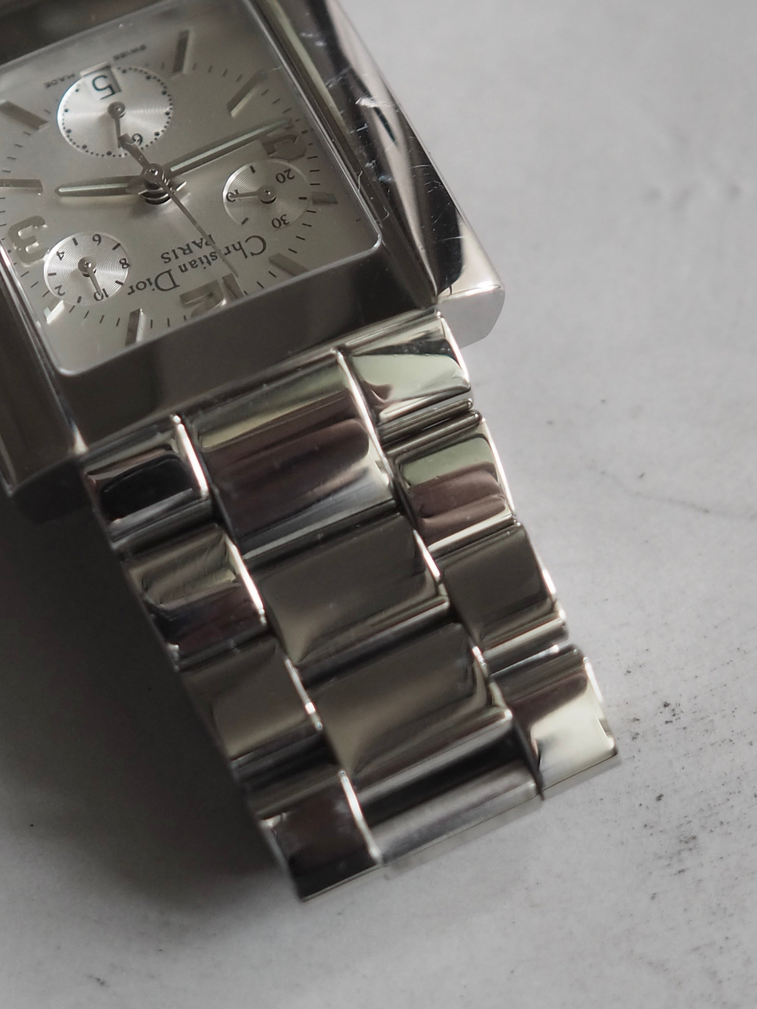 Christian Dior ディオール クロノグラフ スクエア ウォッチ 腕時計