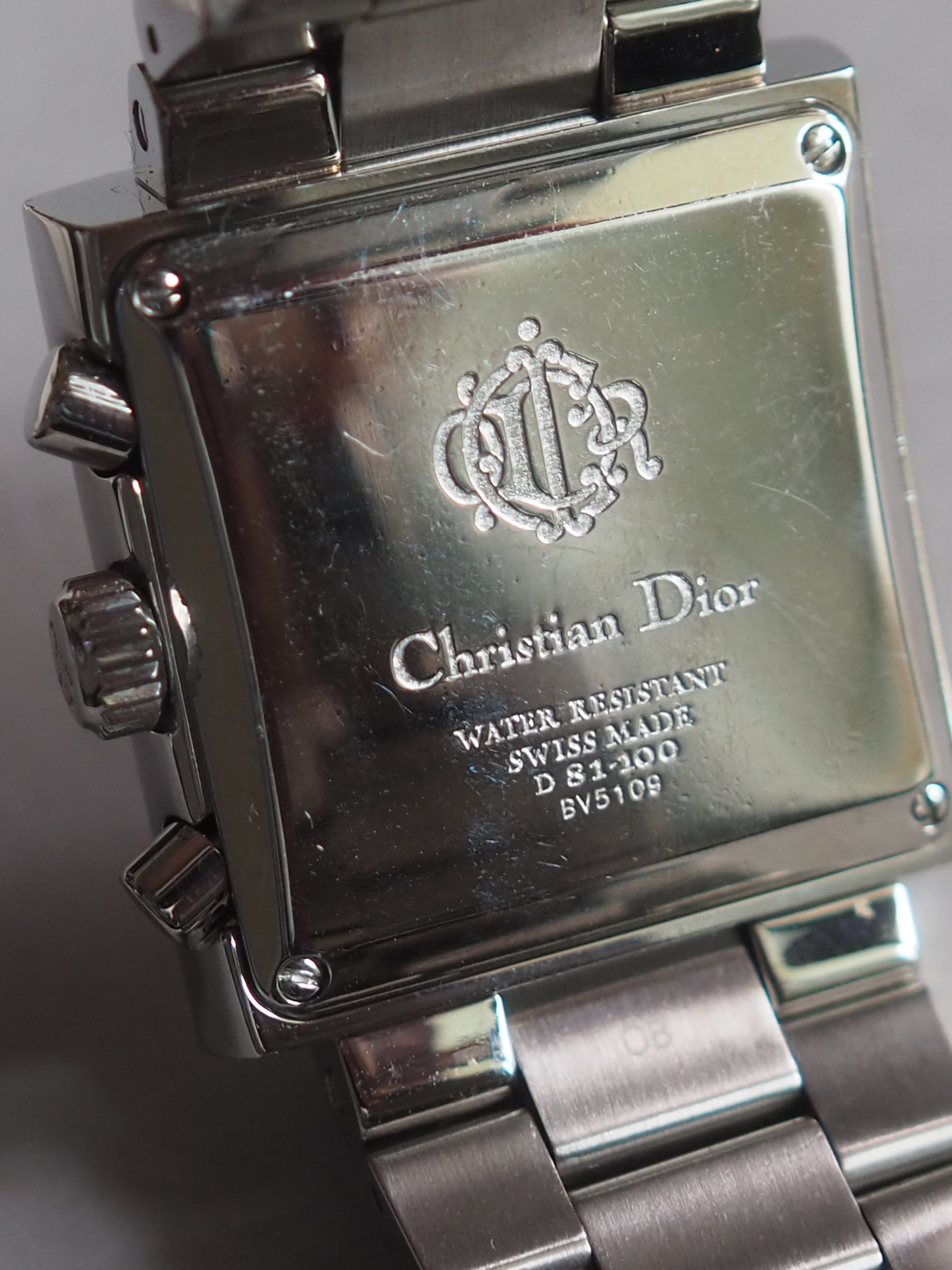 Christian Dior ディオール クロノグラフ スクエア ウォッチ 腕時計