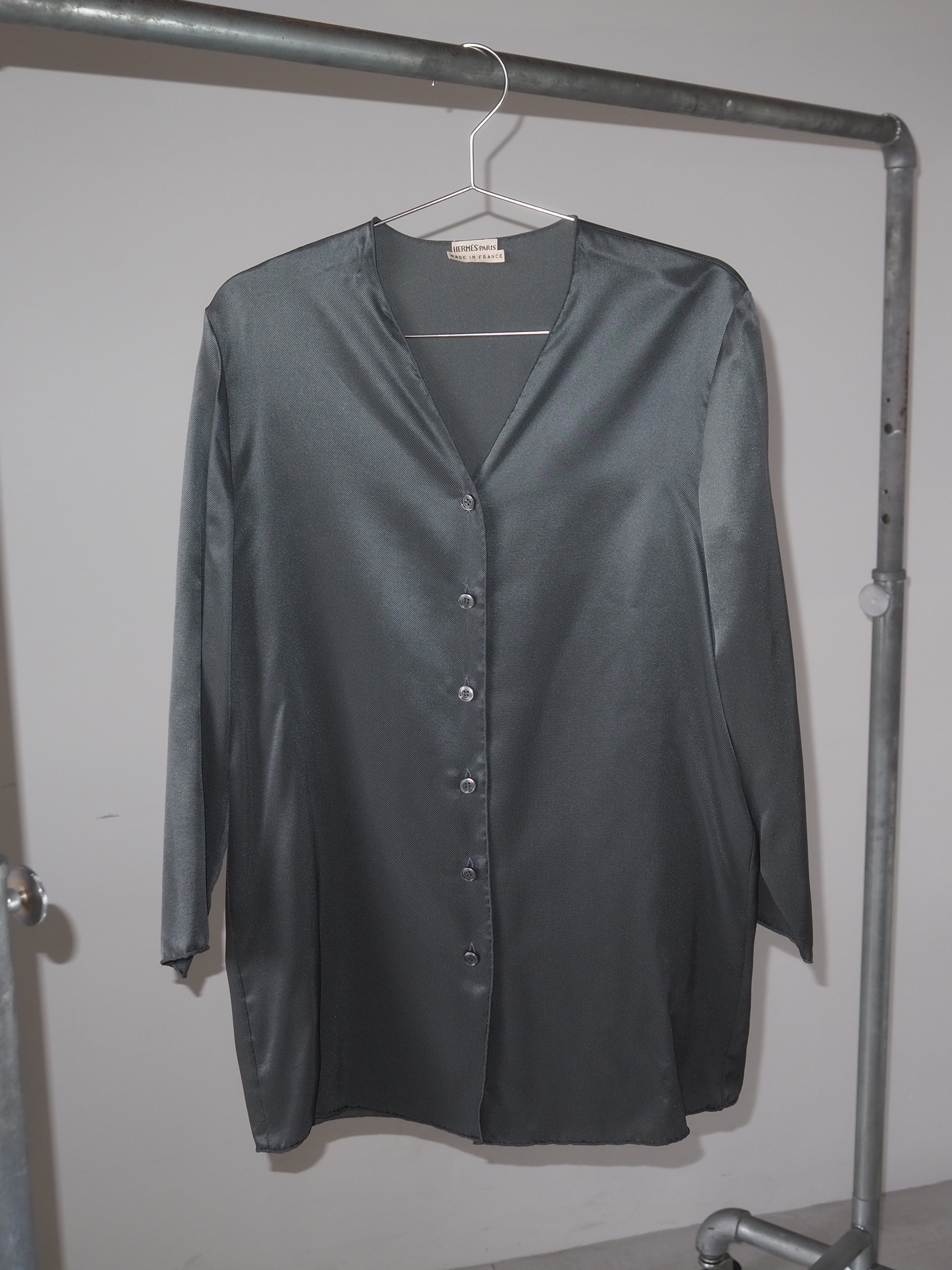 HERMÈS by Martin Margiela Silk Vareuse Shirt Jacket