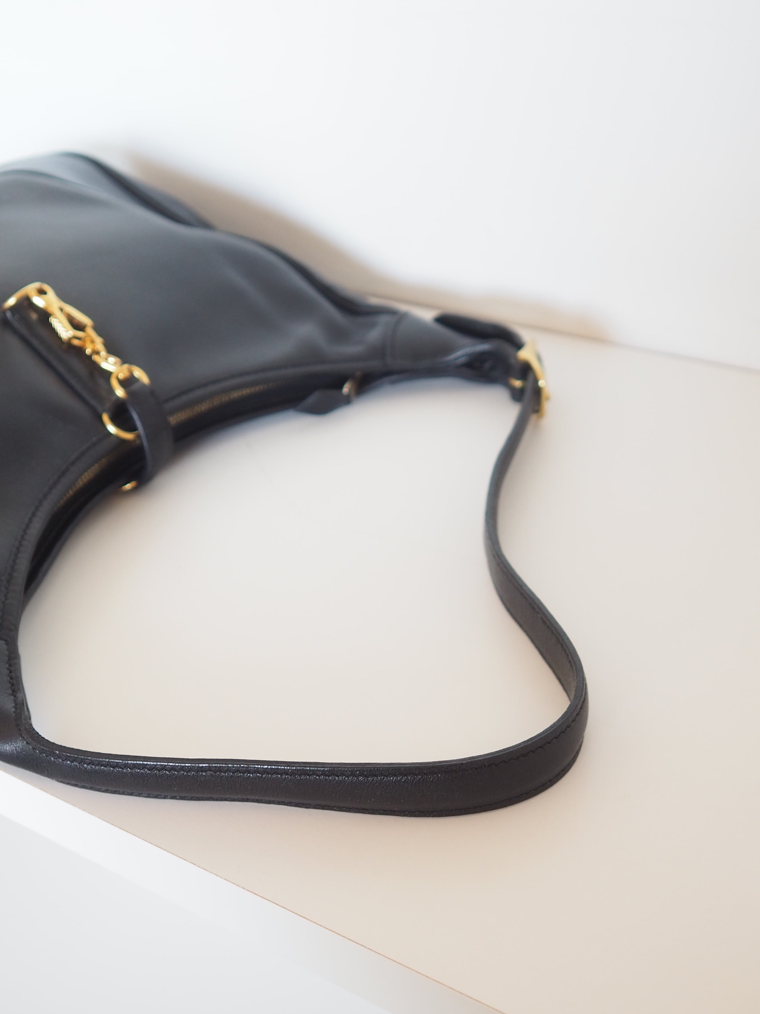 HERMES エルメス トリム 31 ショルダーバッグ ブラック ゴールド