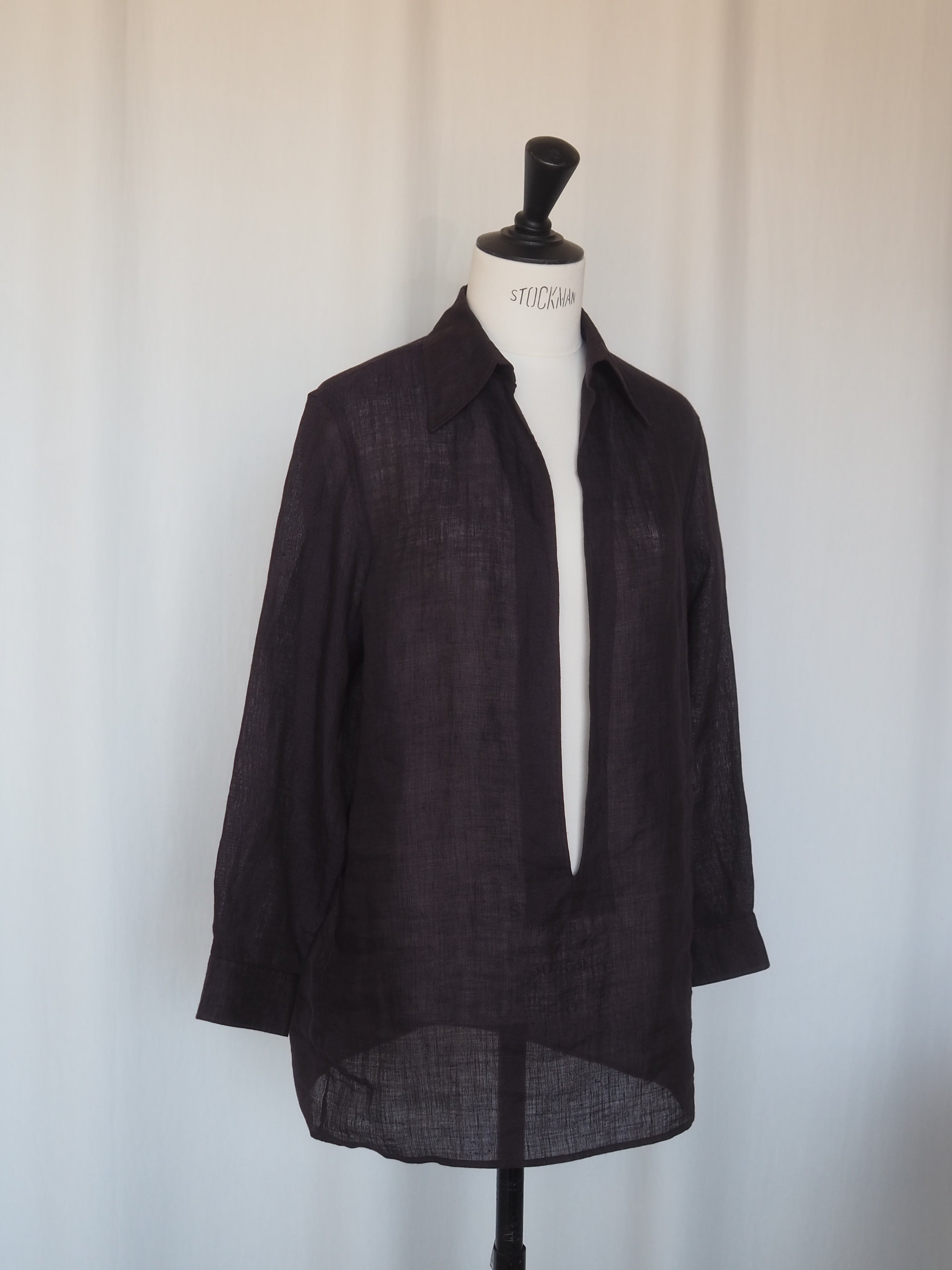 【HOLD】HERMÈS by Martin Margiela Vareuse Linen Shirt