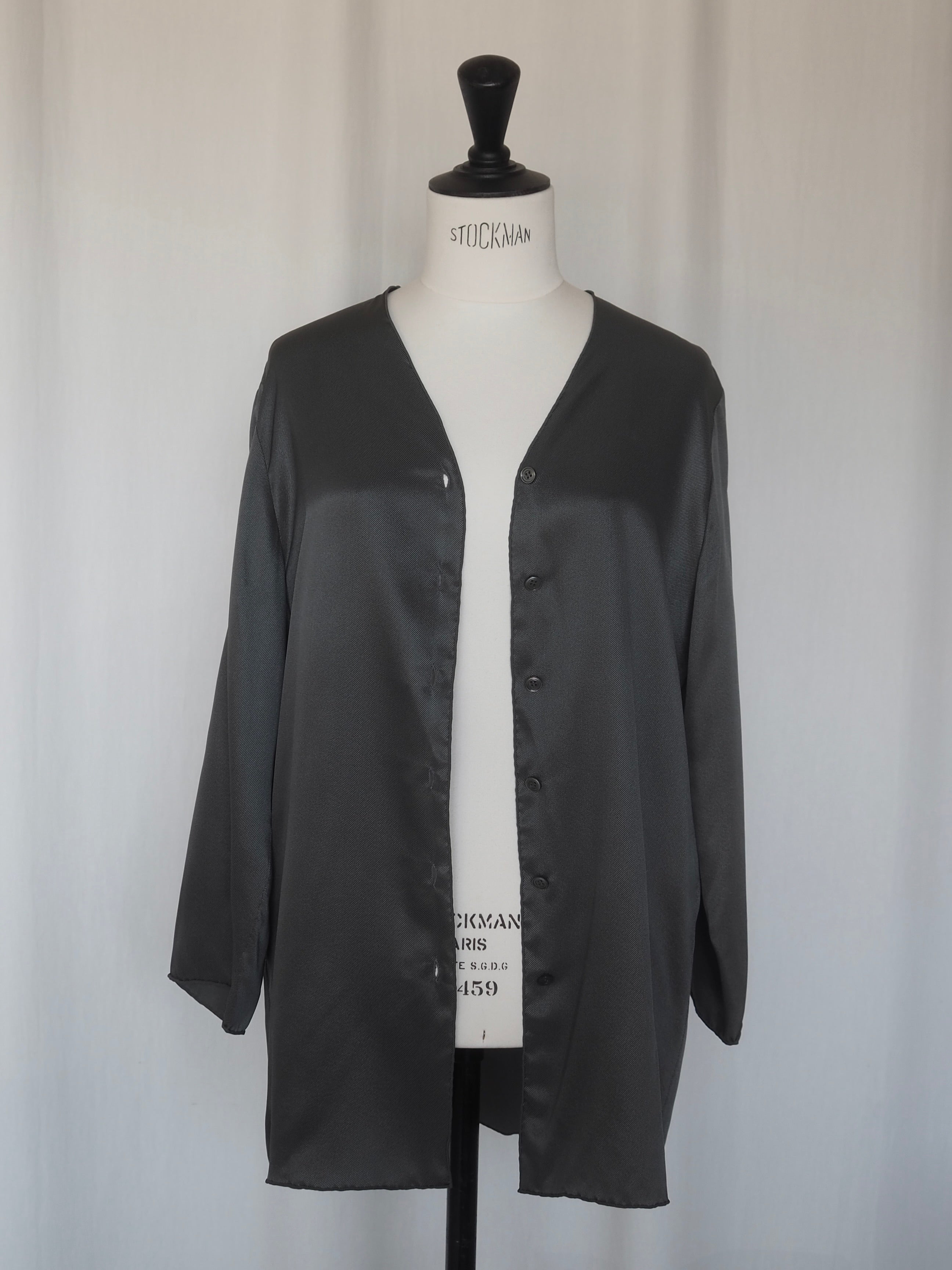 HERMÈS by Martin Margiela Silk Vareuse Shirt Jacket