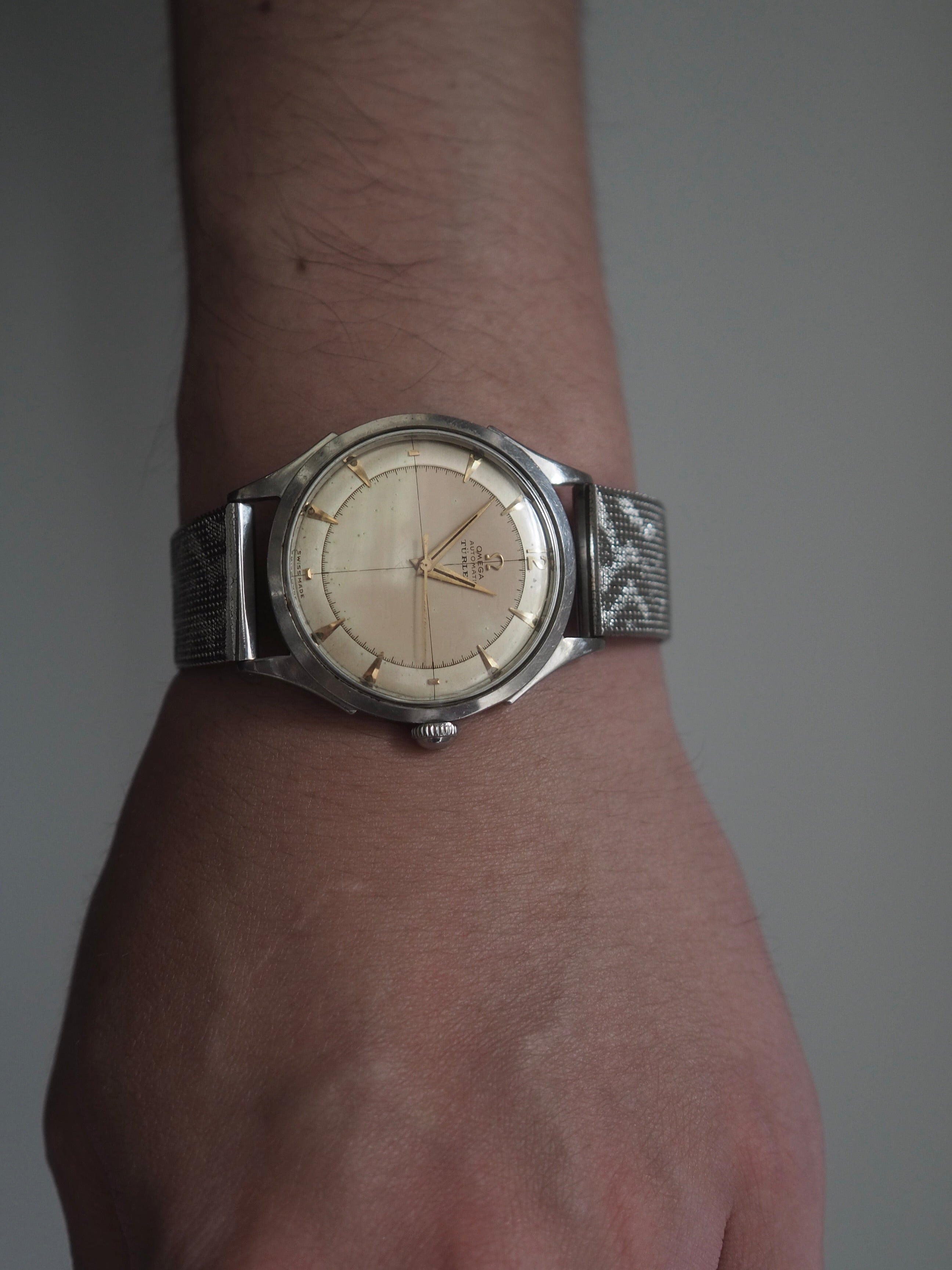 OMEGA TÜRLER Automatic Crosshair Dial Watch