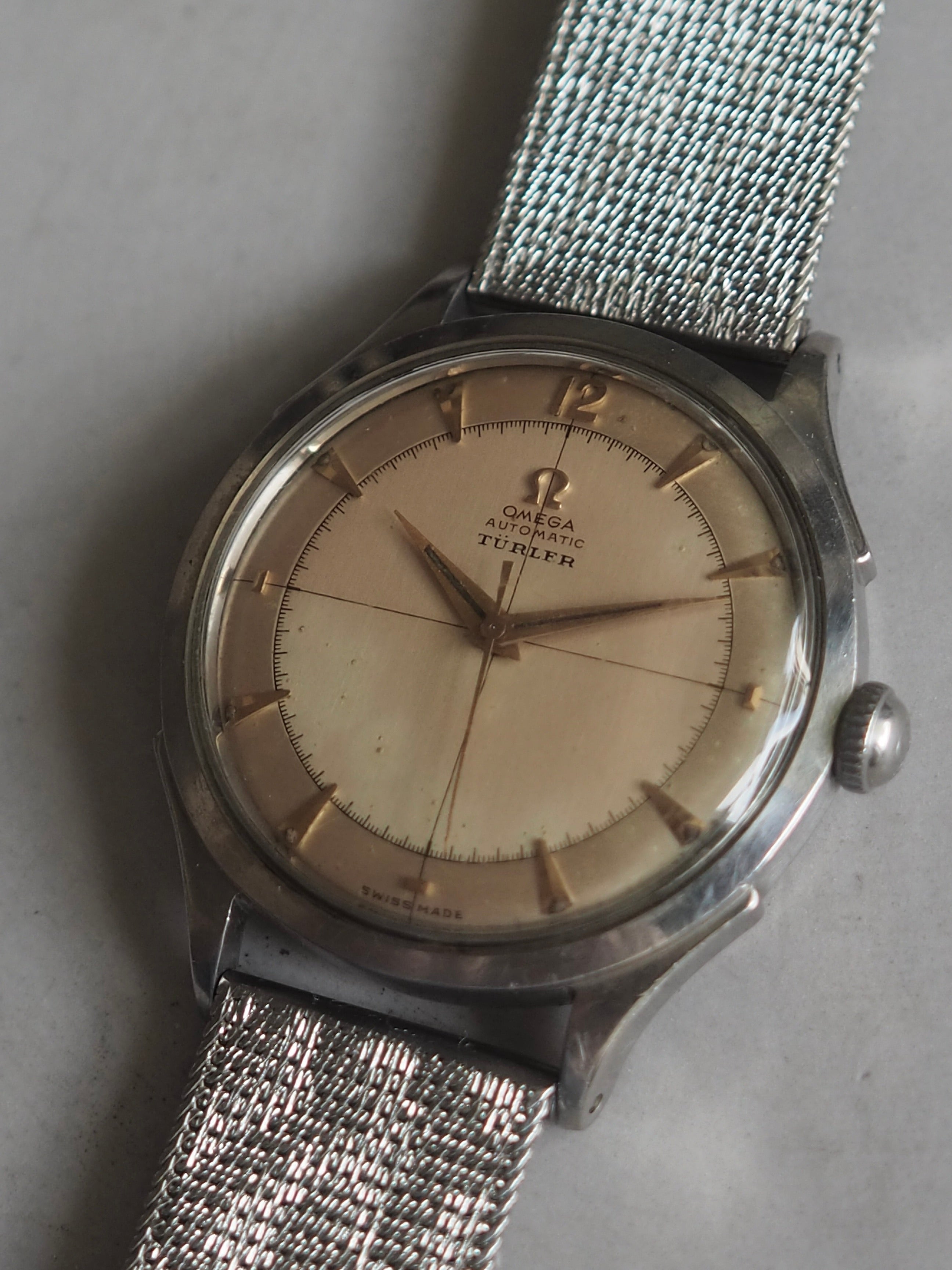OMEGA TÜRLER Automatic Crosshair Dial Watch