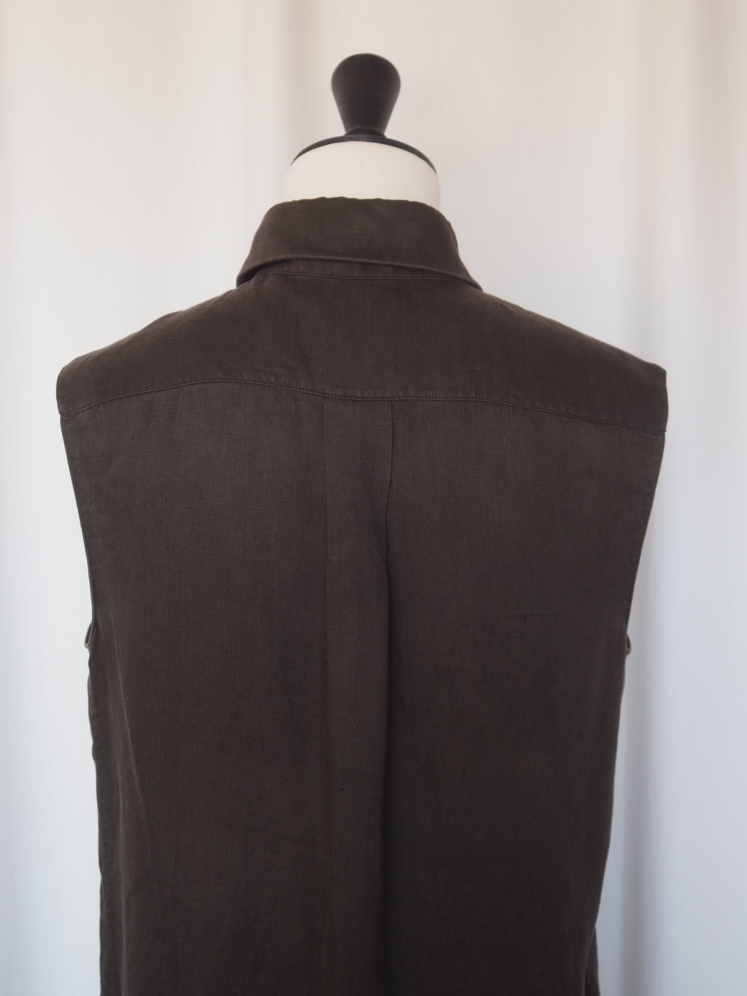 HERMÈS by Martin Margiela Linen Shirt Dress