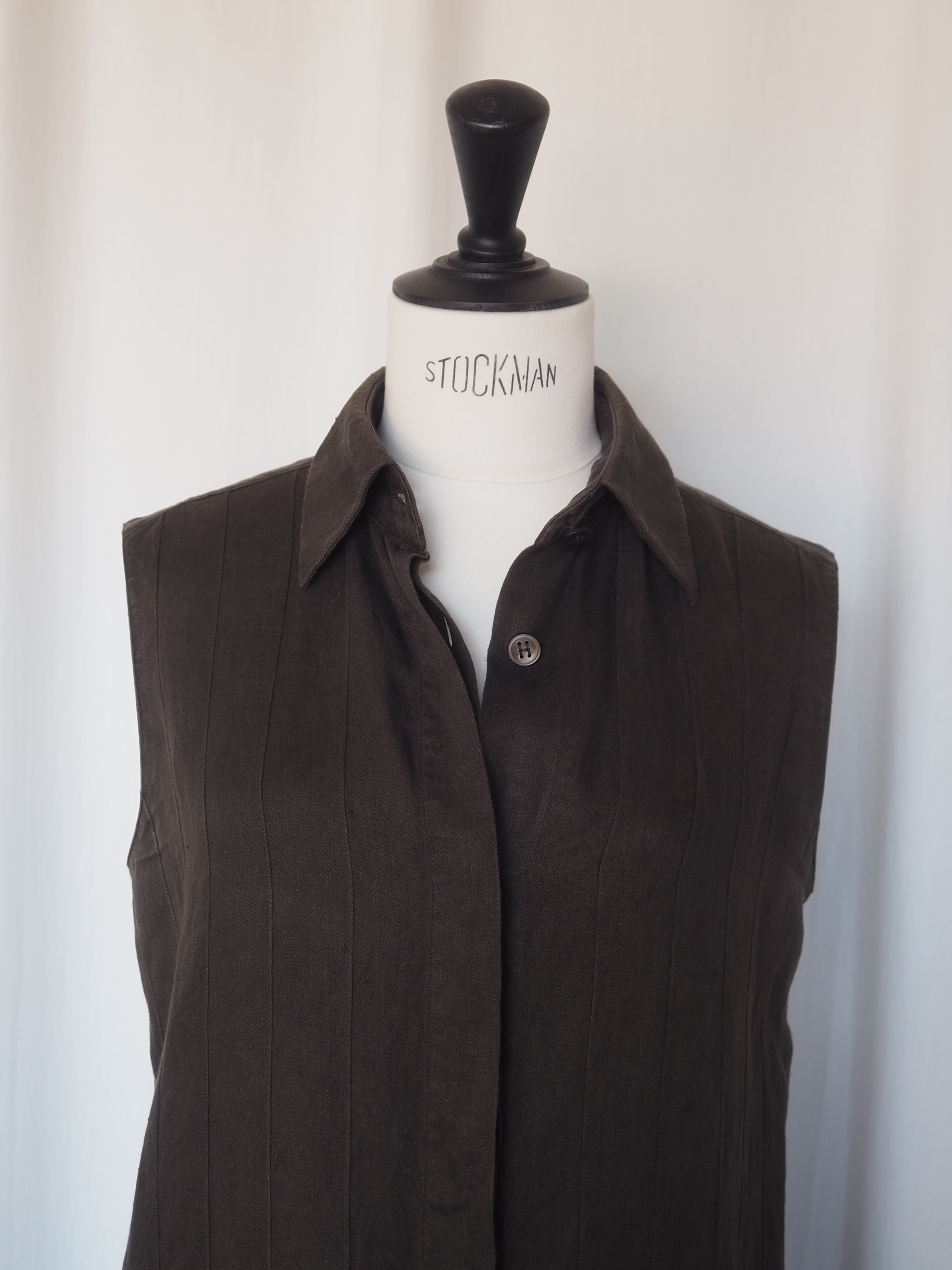 HERMÈS by Martin Margiela Linen Shirt Dress