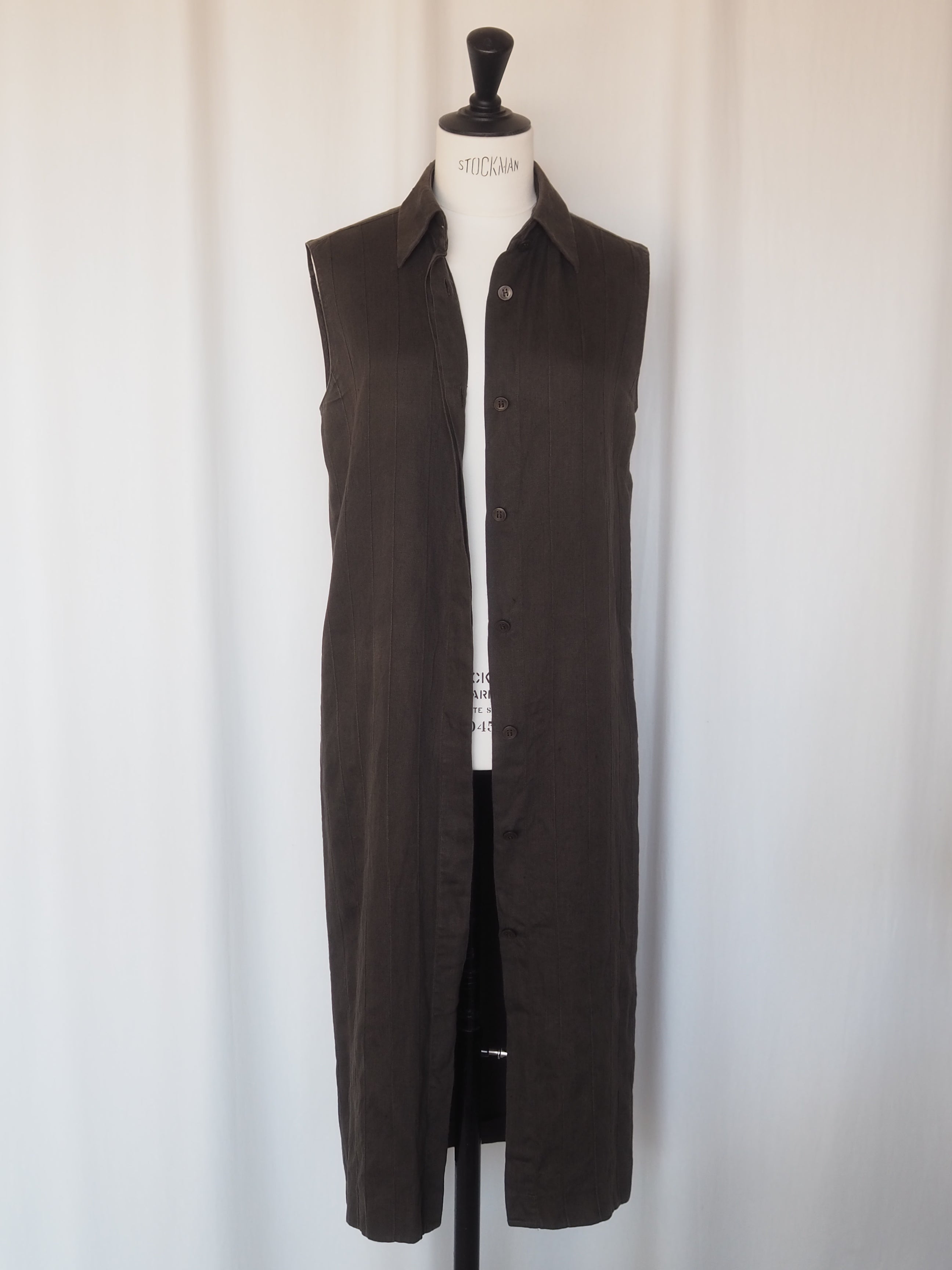HERMÈS by Martin Margiela Linen Shirt Dress