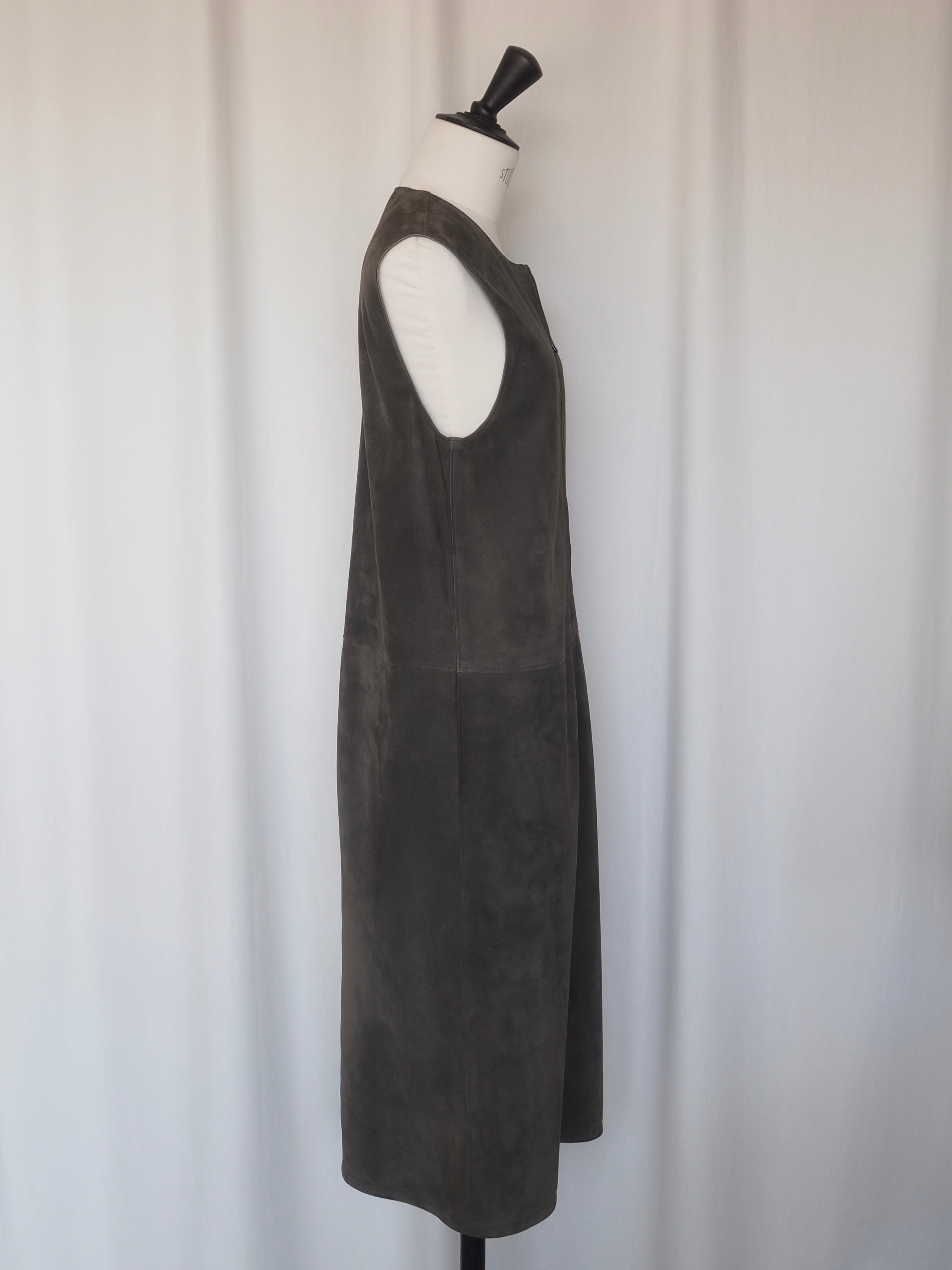 HERMÈS by Martin Margiela Suede Zip Dress