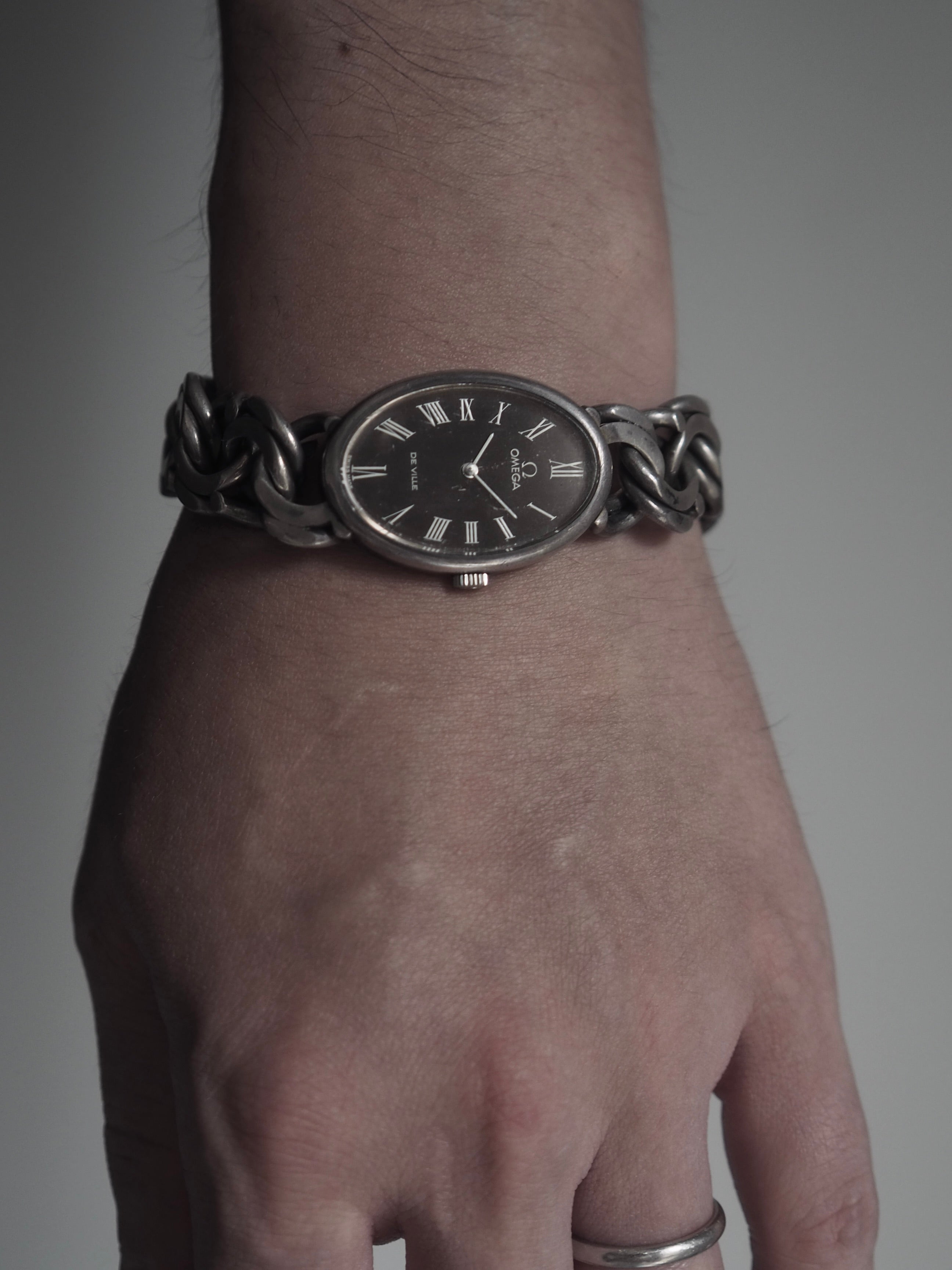 OMEGA De Ville Oval Chain Bracelet Watch