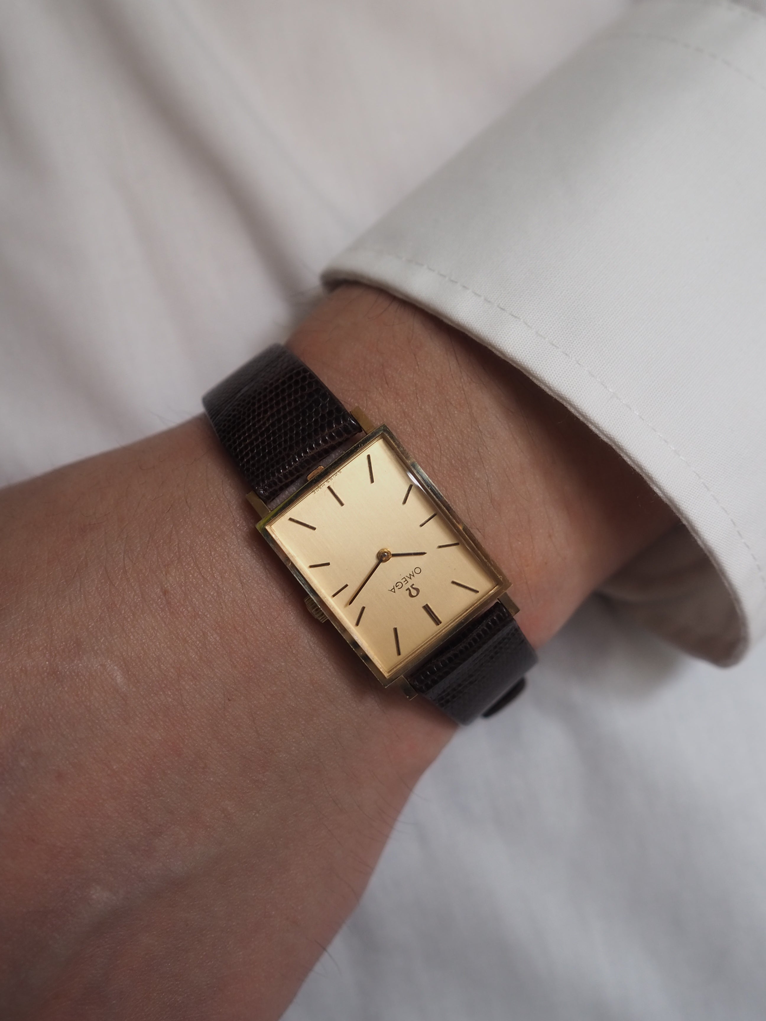 OMEGA Rectangular Watch 14K Gold