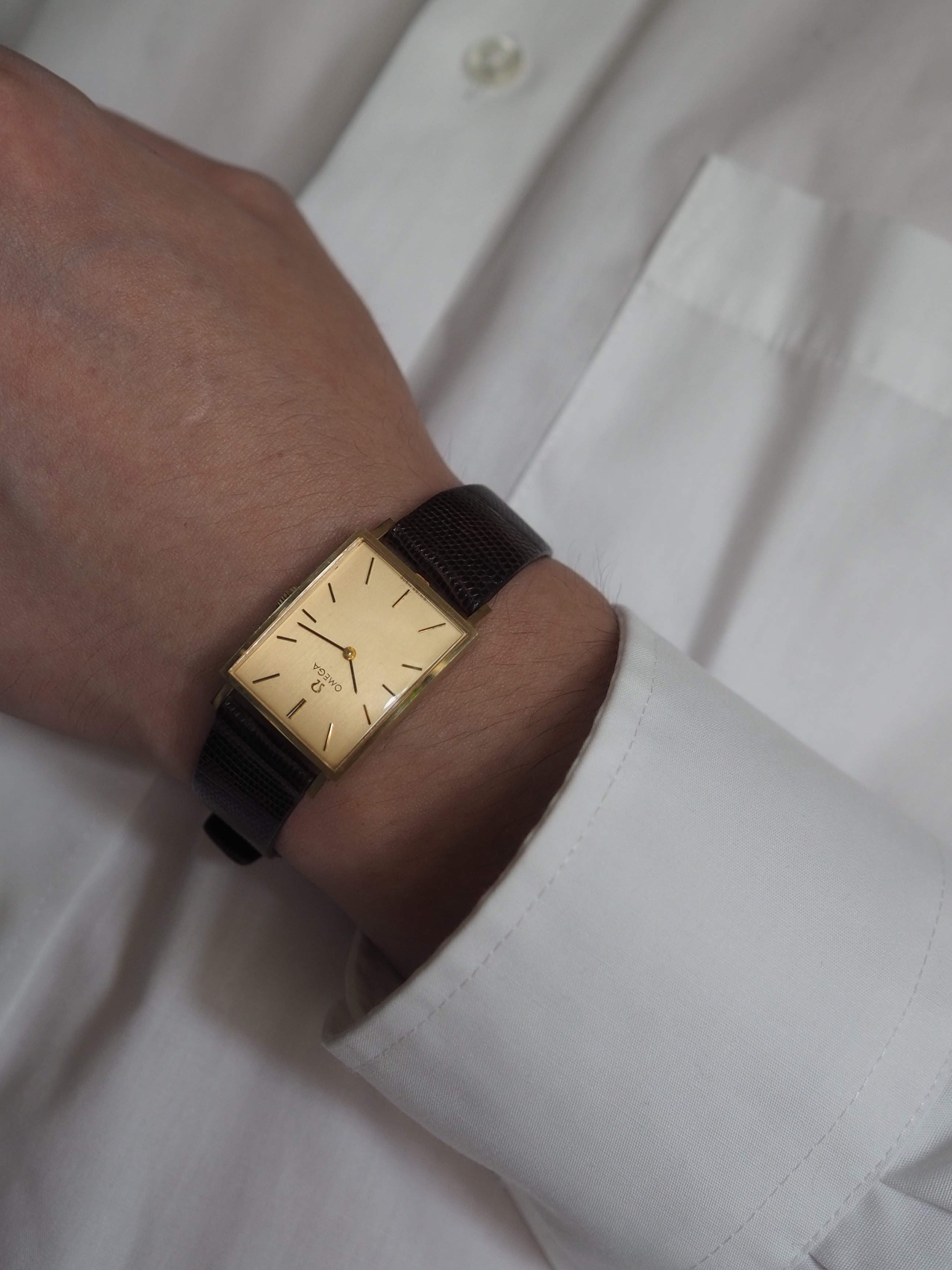 OMEGA Rectangular Watch 14K Gold
