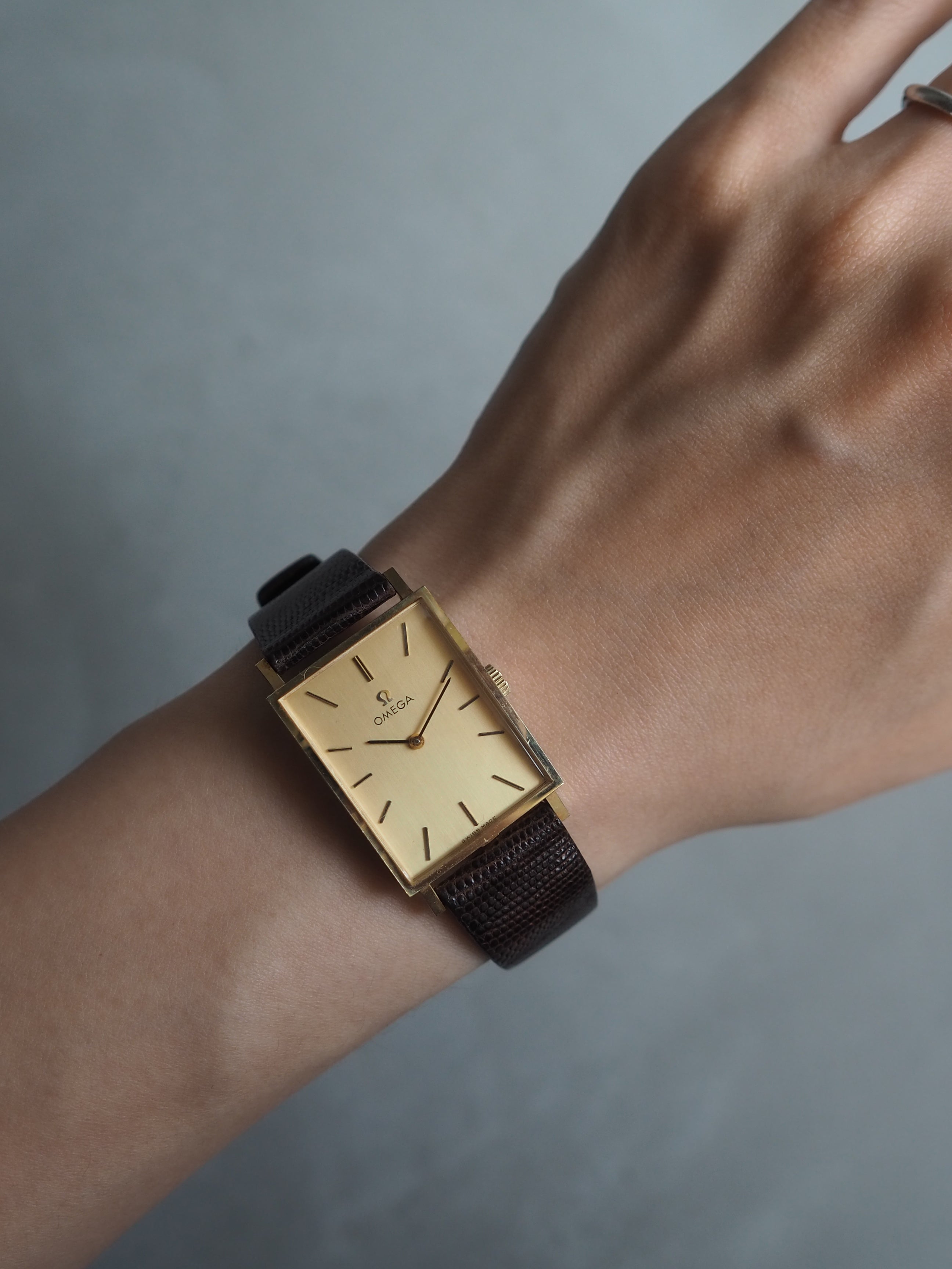 OMEGA Rectangular Watch 14K Gold