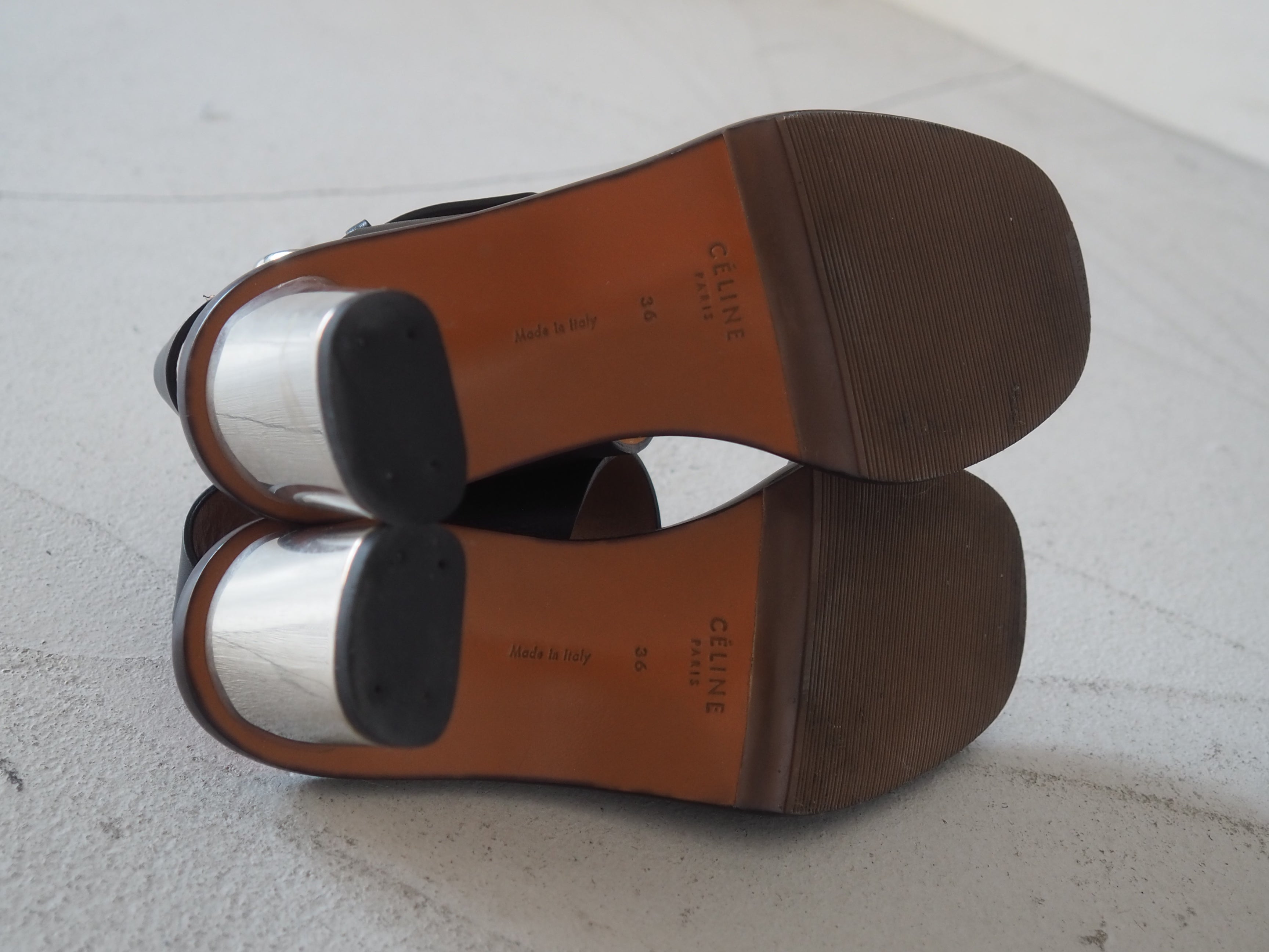 CELINE セリーヌ バンバン メタル ヒール サンダル 36 フィービー