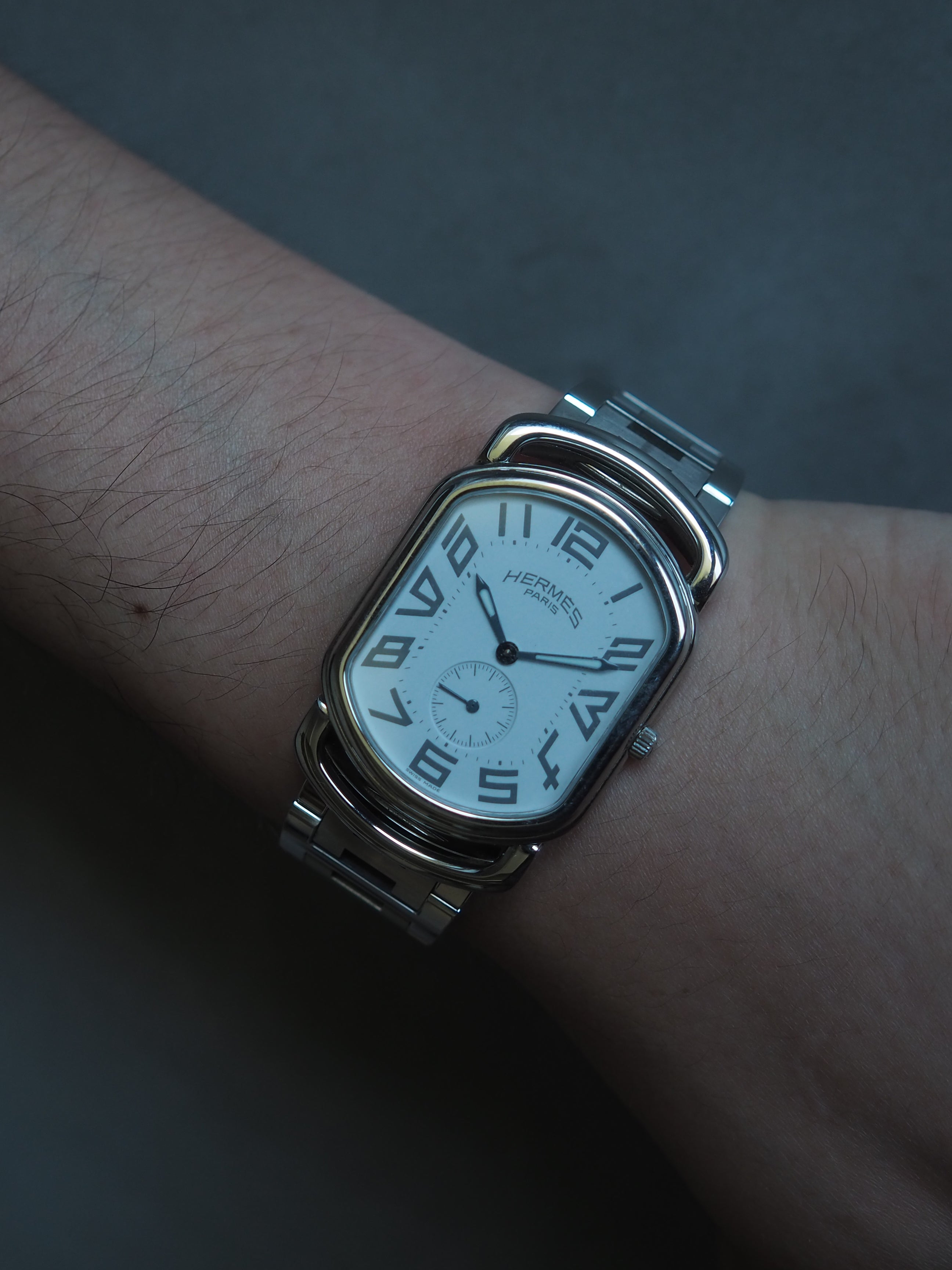 HERMES エルメス ラリー ウォッチ 腕時計 スモールセコンド シルバー