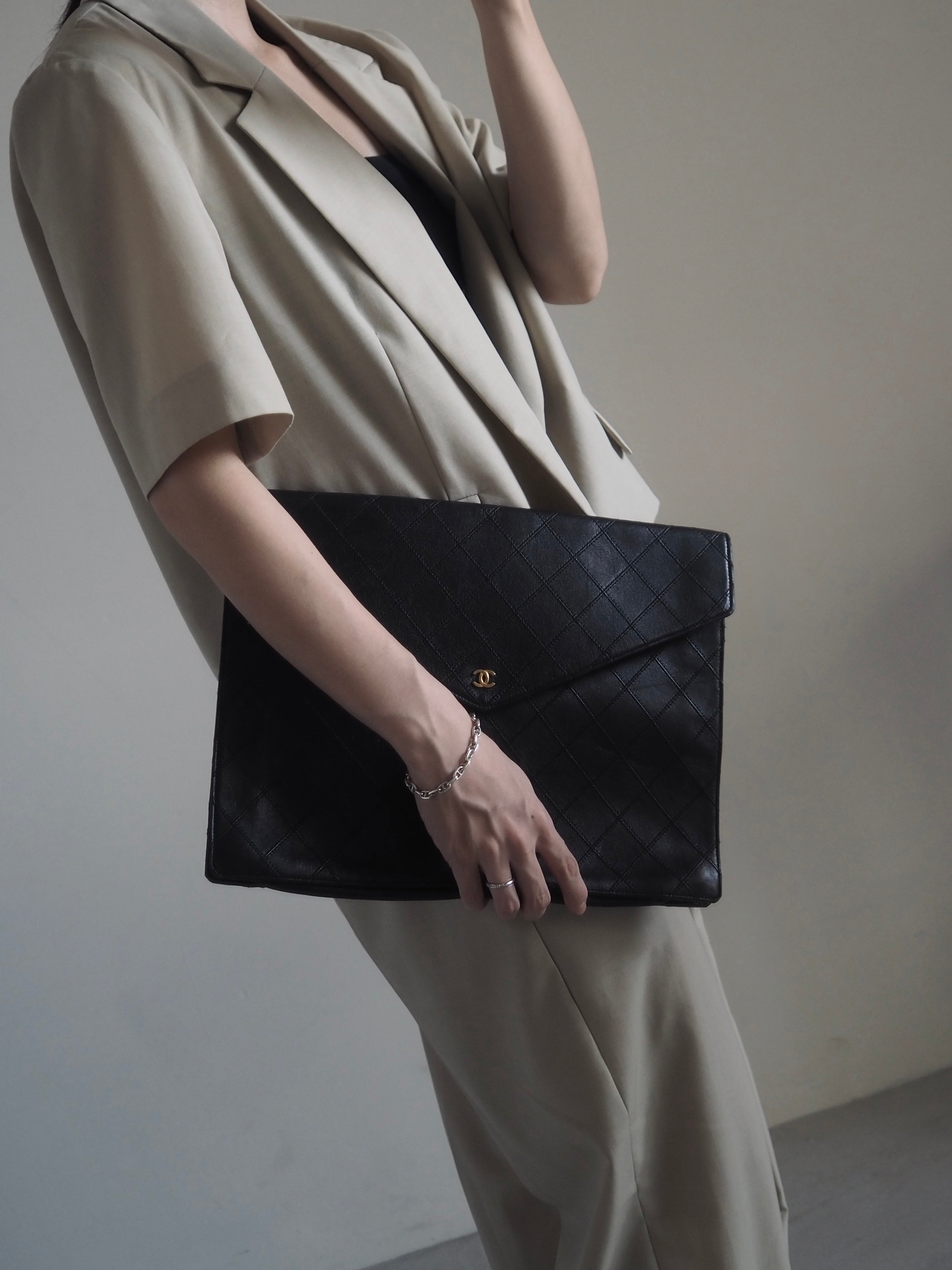 CHANEL シャネル COCO ココマーク クラッチ バッグ マルチ PC iPad