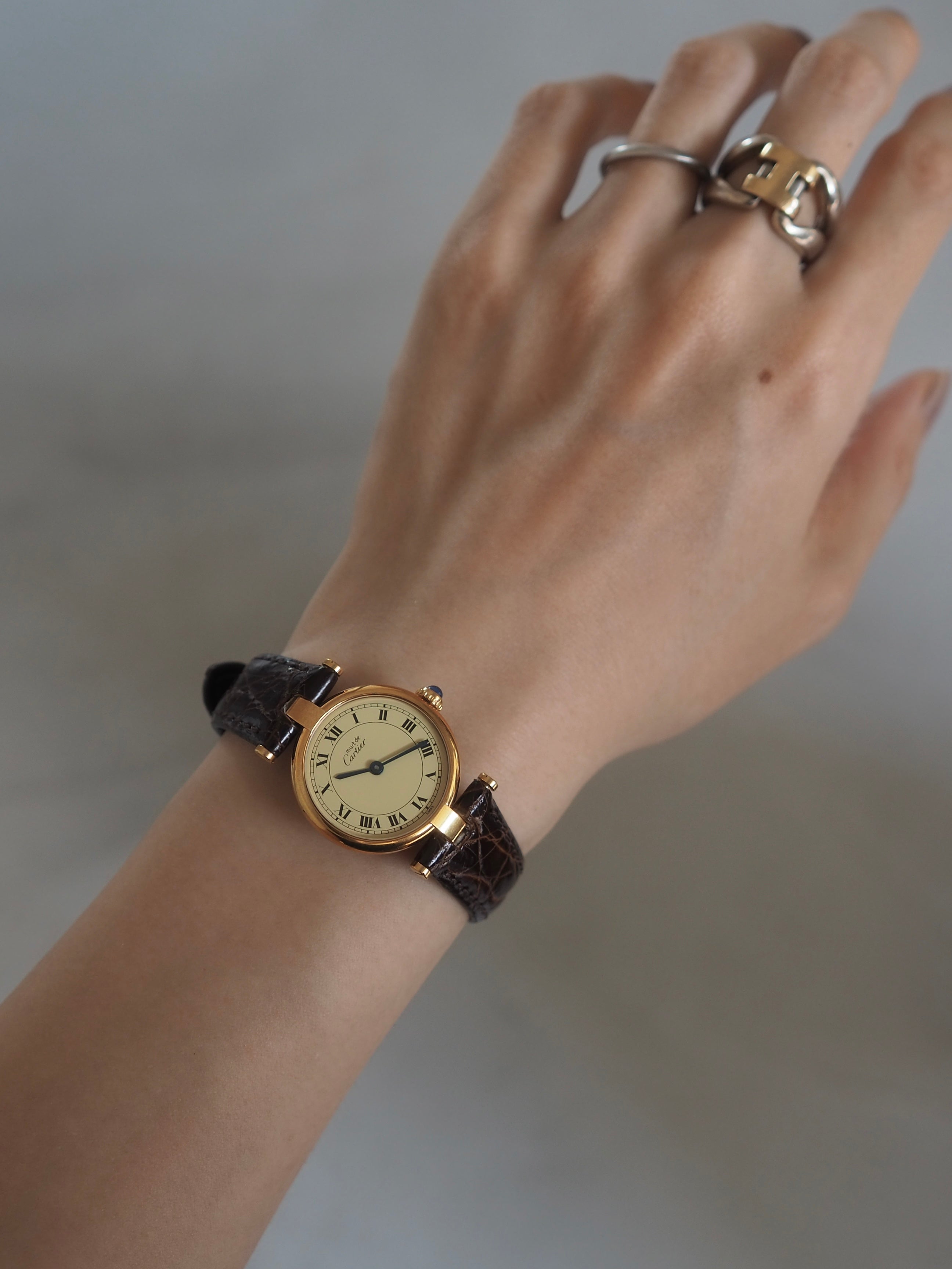 Cartier カルティエ マストヴァンドーム SM アイボリー ローマ文字盤