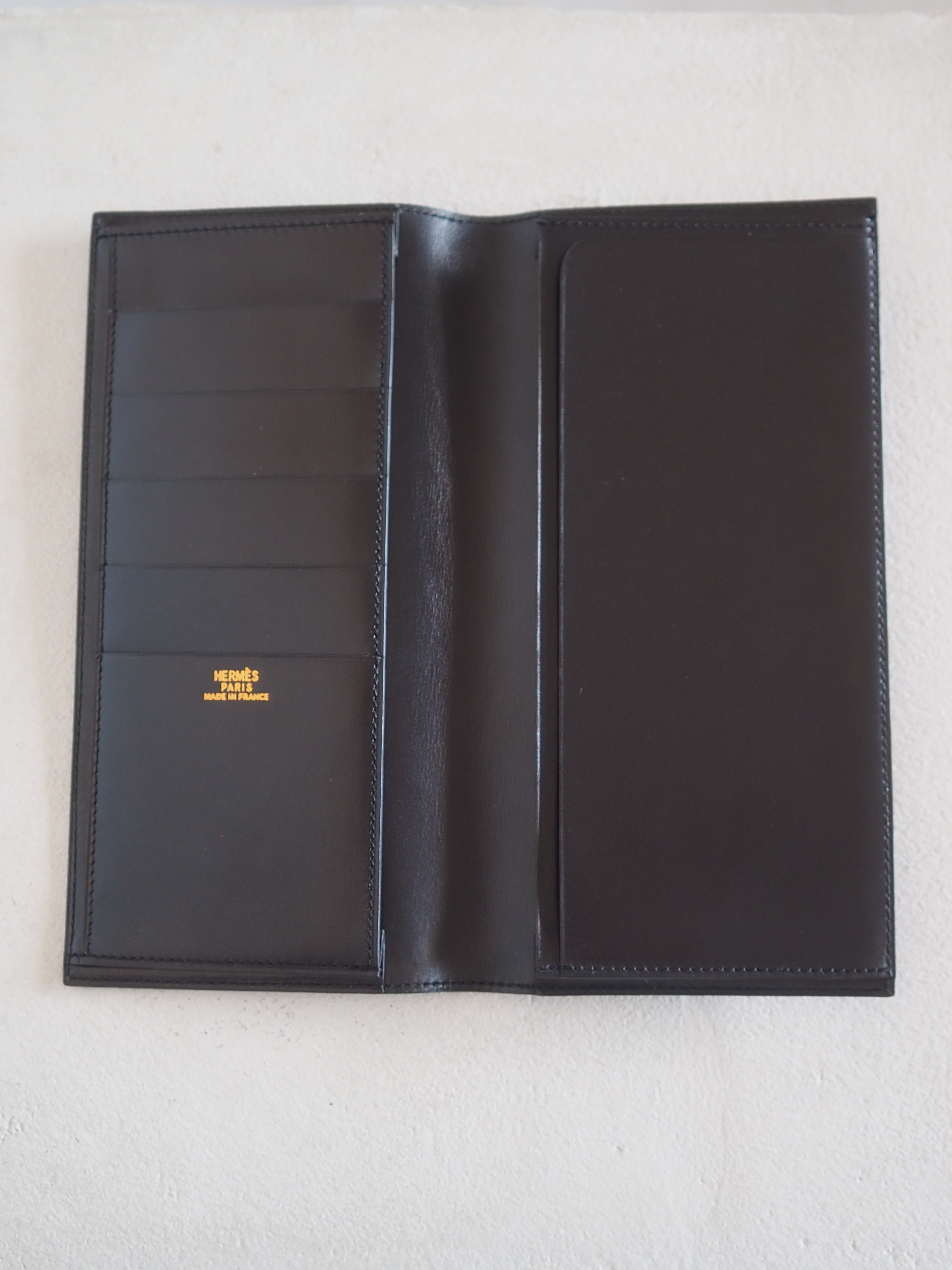 HERMÈS Box Calf Long Wallet