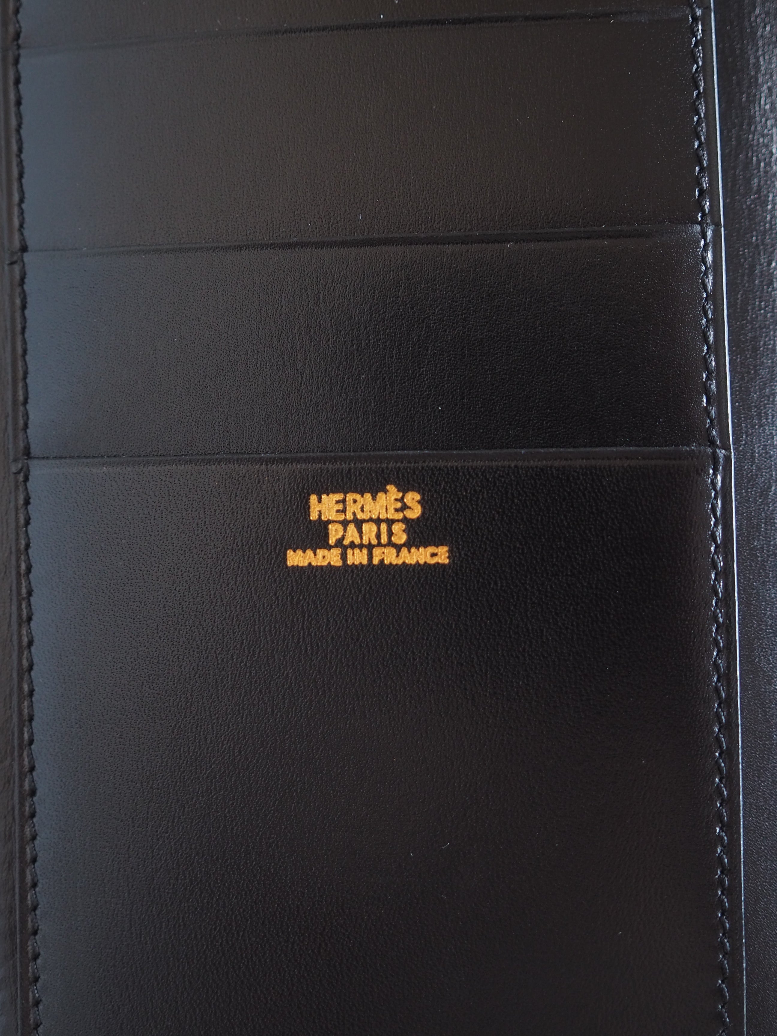 HERMÈS Box Calf Long Wallet