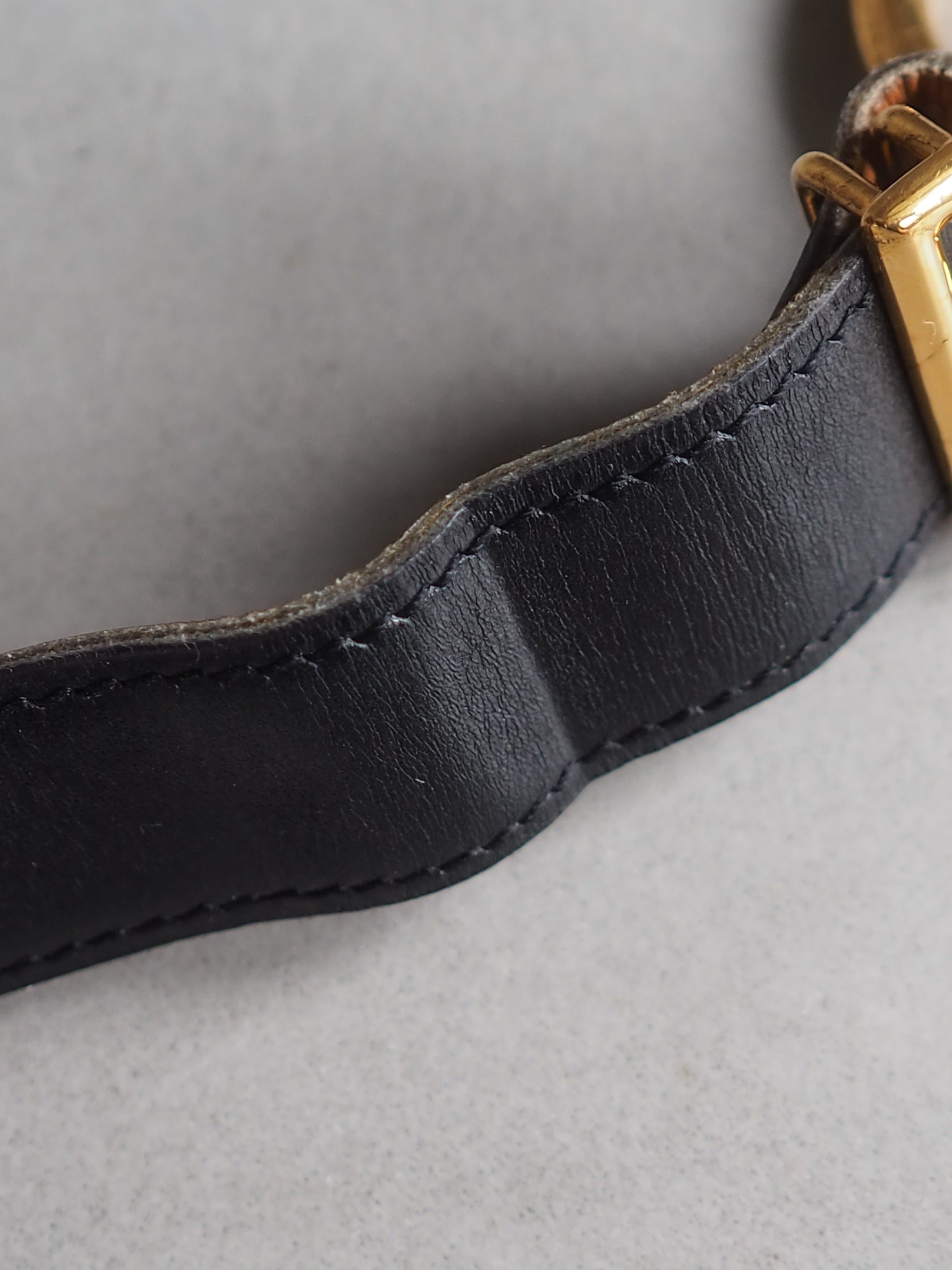 HERMES エルメス シェーヌダンクル ベルト 65 ゴールド ブラック